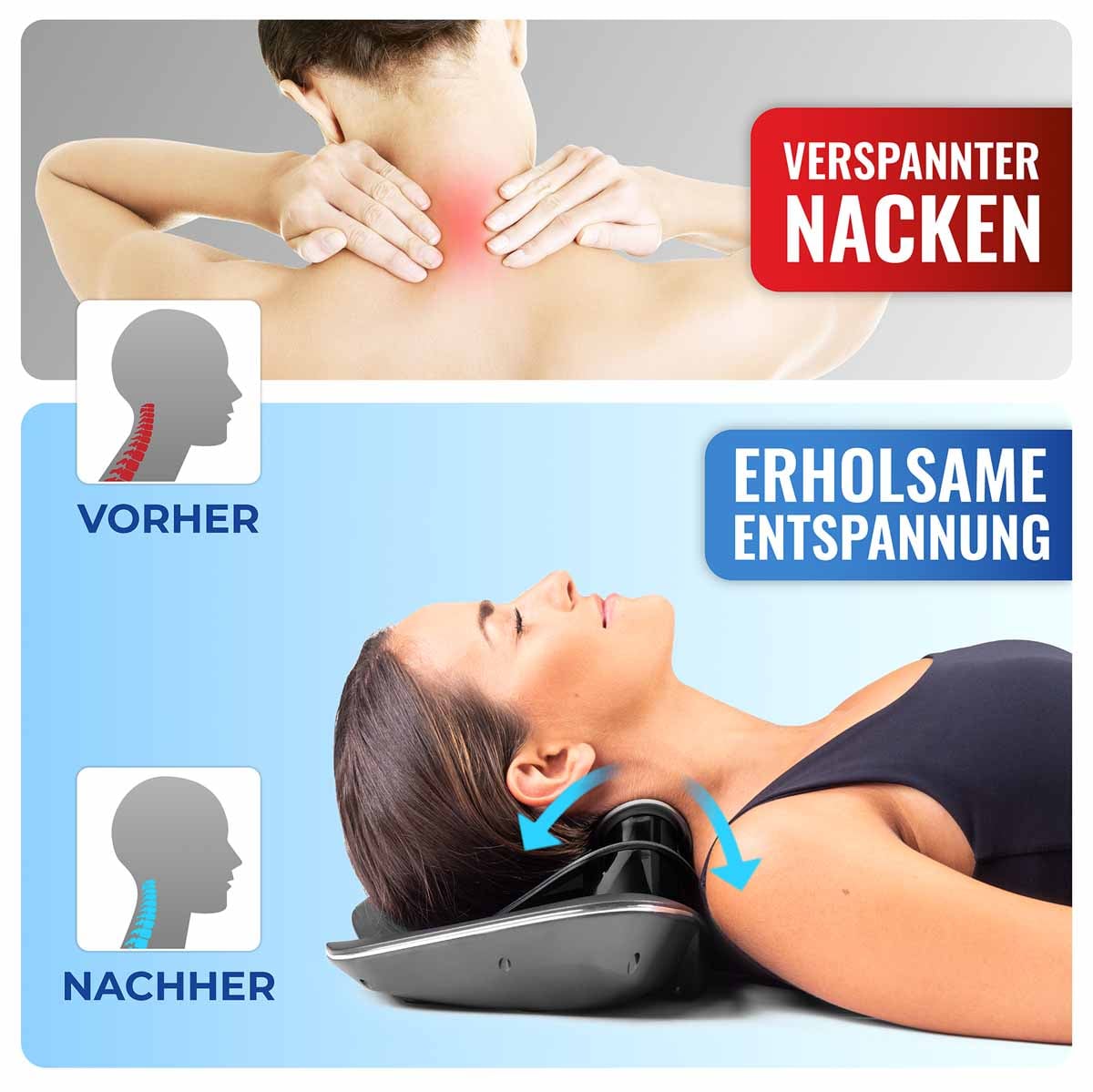 Nacken Strecker mit Impuls Massage Nacken Strecker mit Impuls Massage