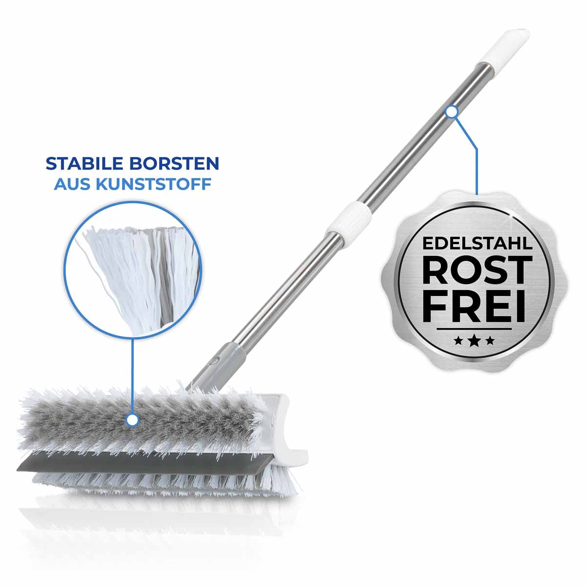 Doppelseitiger Besen mit Abziehlippe Doppelseitiger Besen mit Abziehlippe