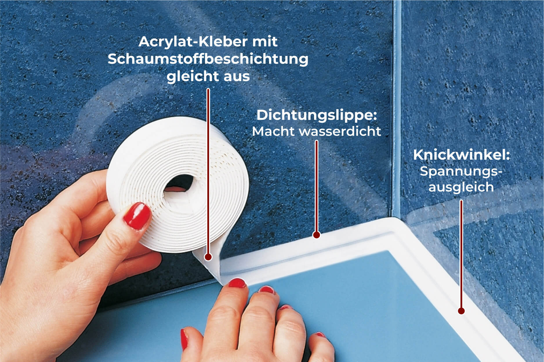 Wannen  Abdichtband Wasserdicht, 3,5m x 2,8cm