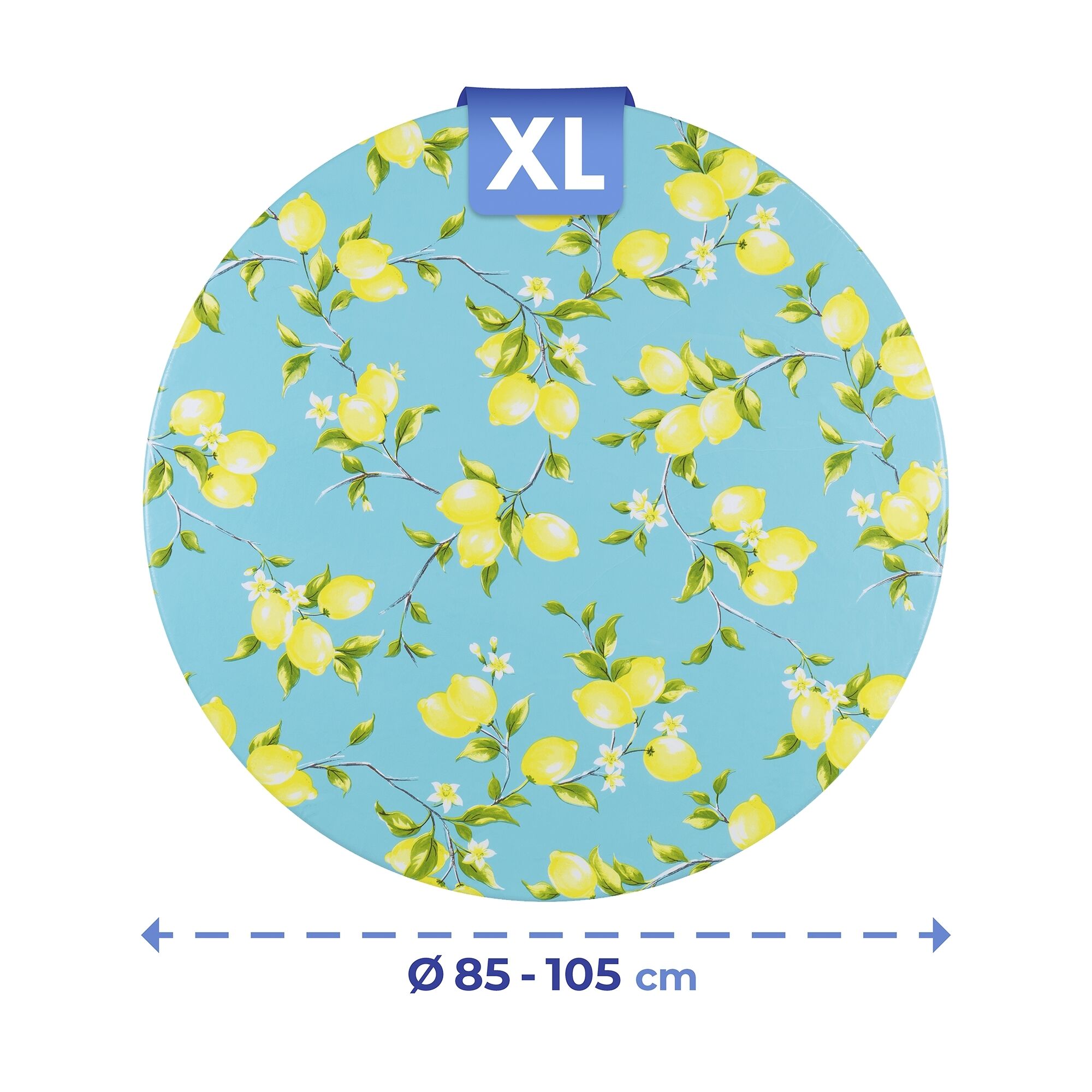 Spann-Tischdecke Zitrone XL
