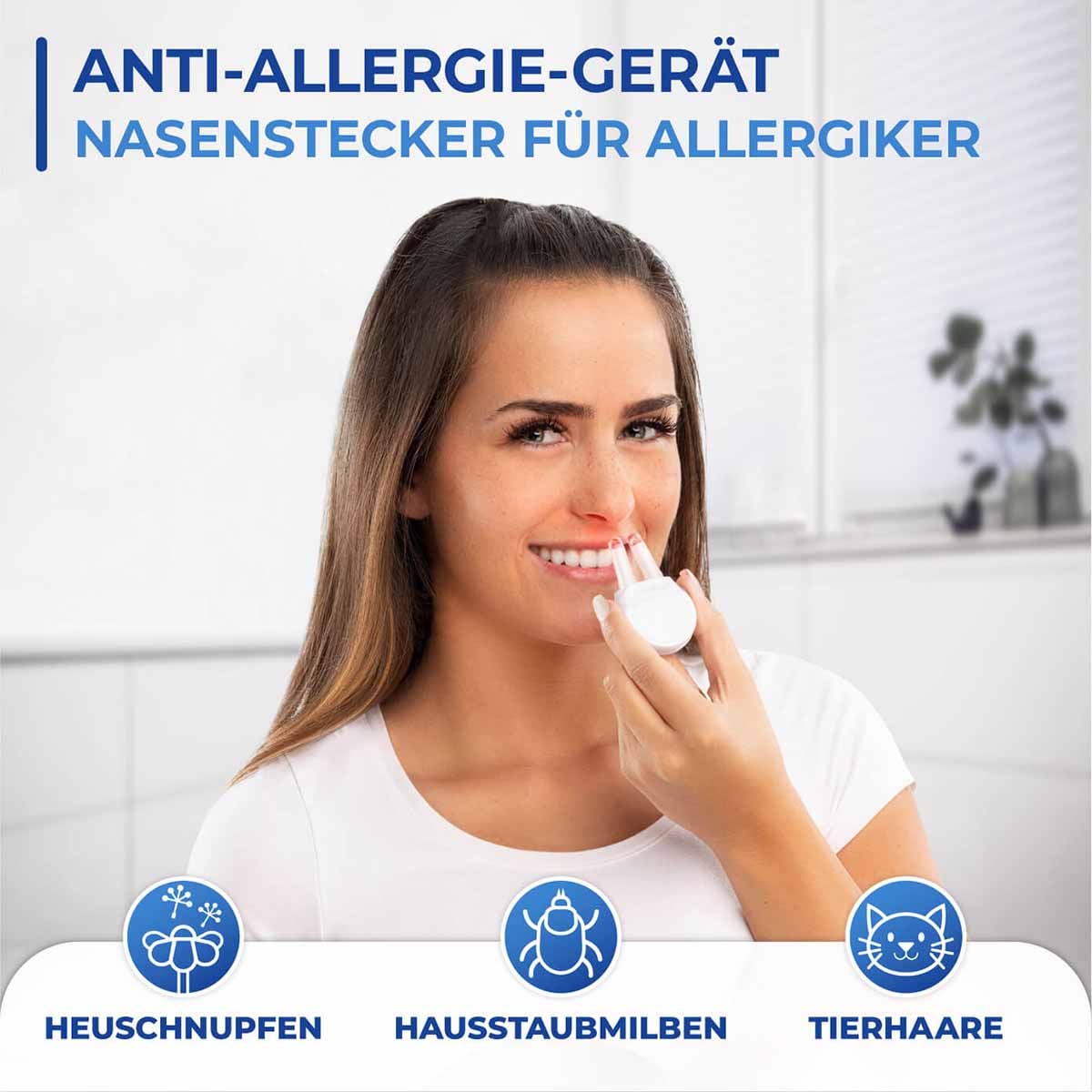 Nasenstecker mit Rotlichtfunktion für Allergiker