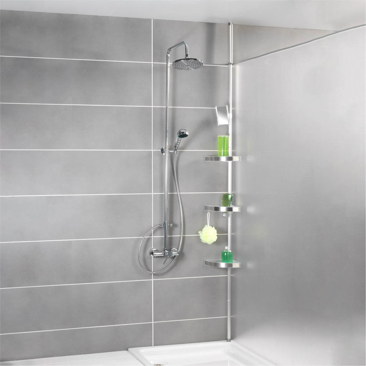 Teleskop Duschecke Premium matt