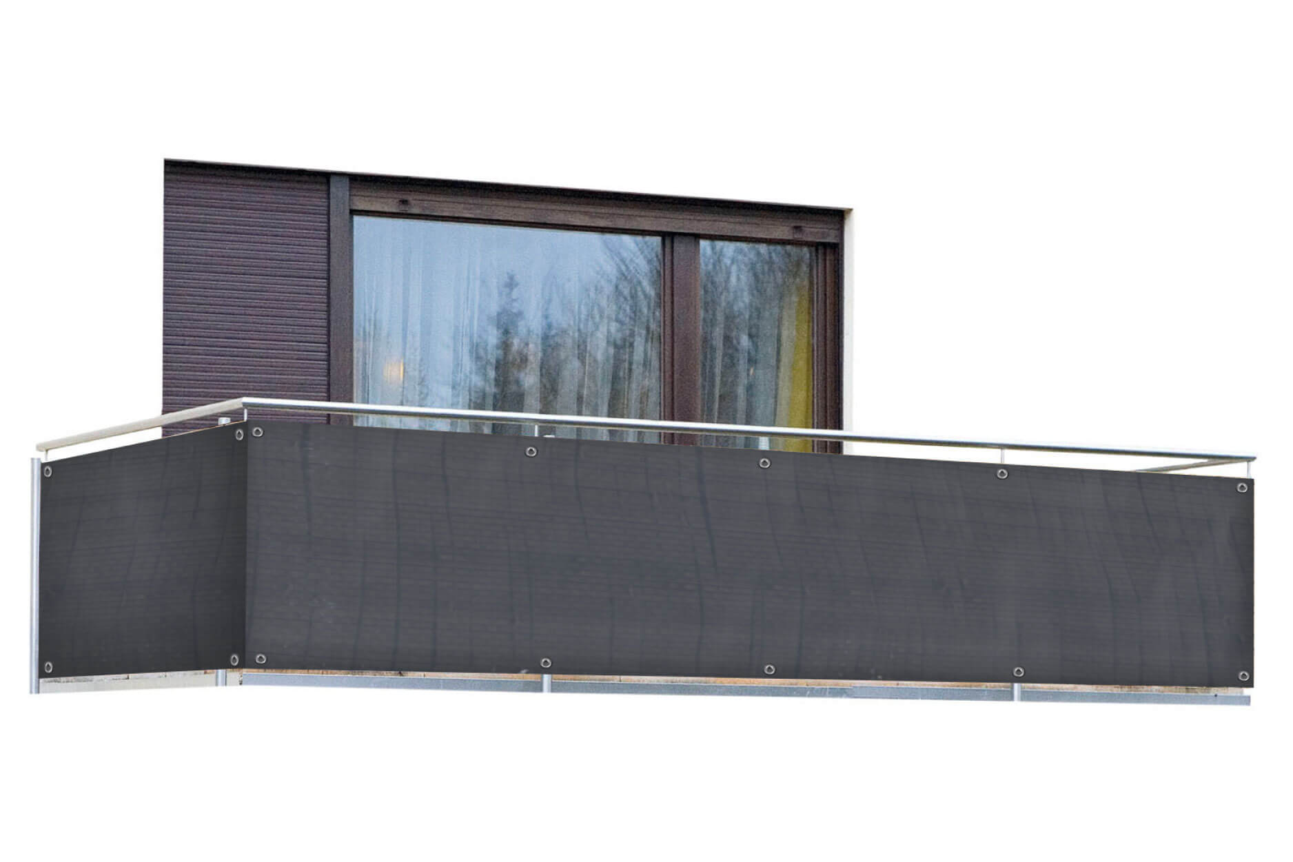 Balkon-Sichtschutz Anthrazit Uni, 5 m