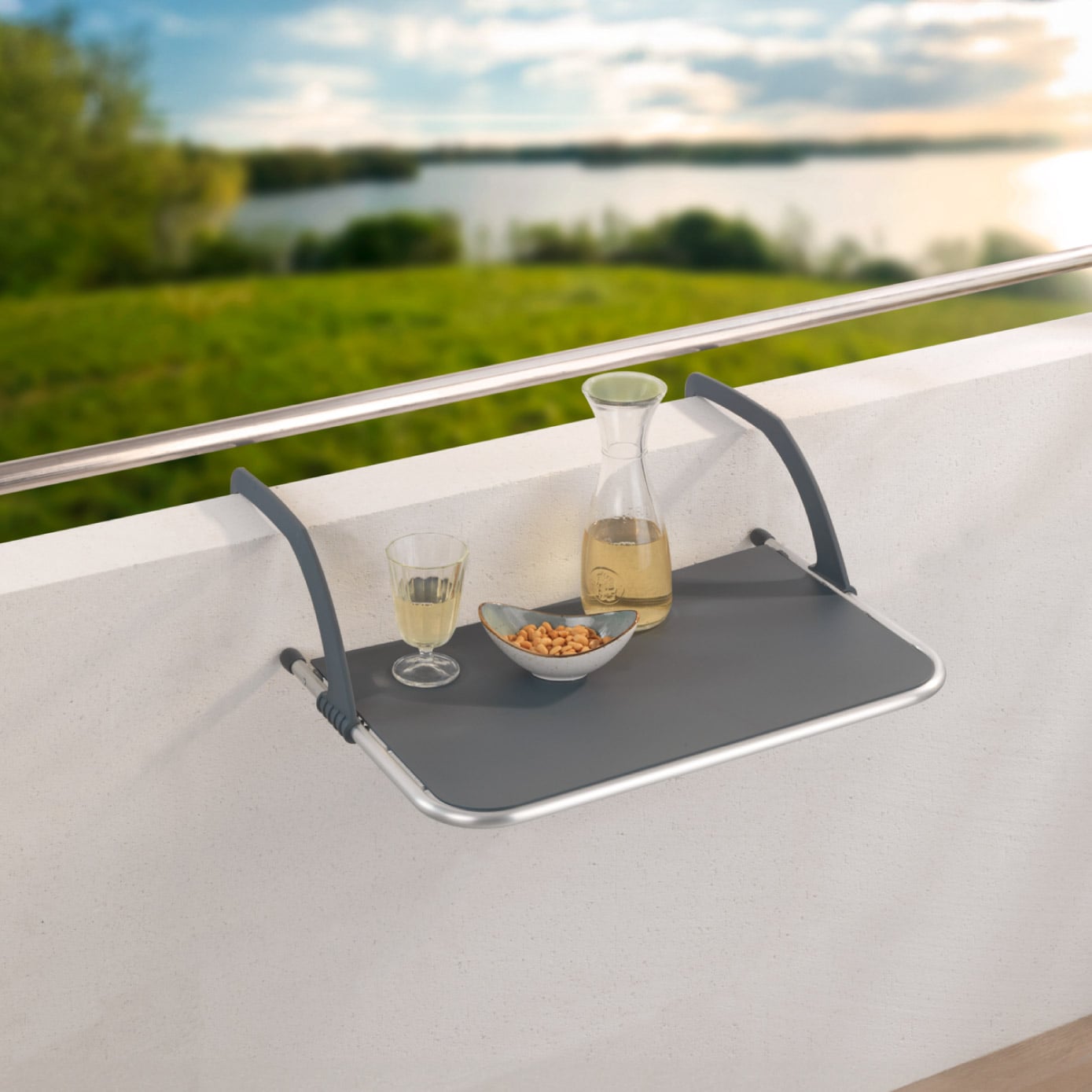 Balkon-Hängetisch 2in1