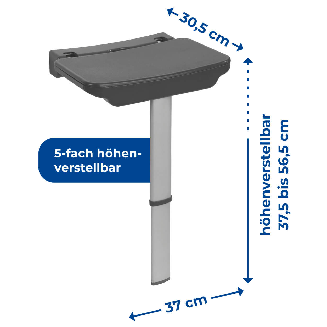 Duschklappsitz Secura Premium, 120 kg Tragkraft