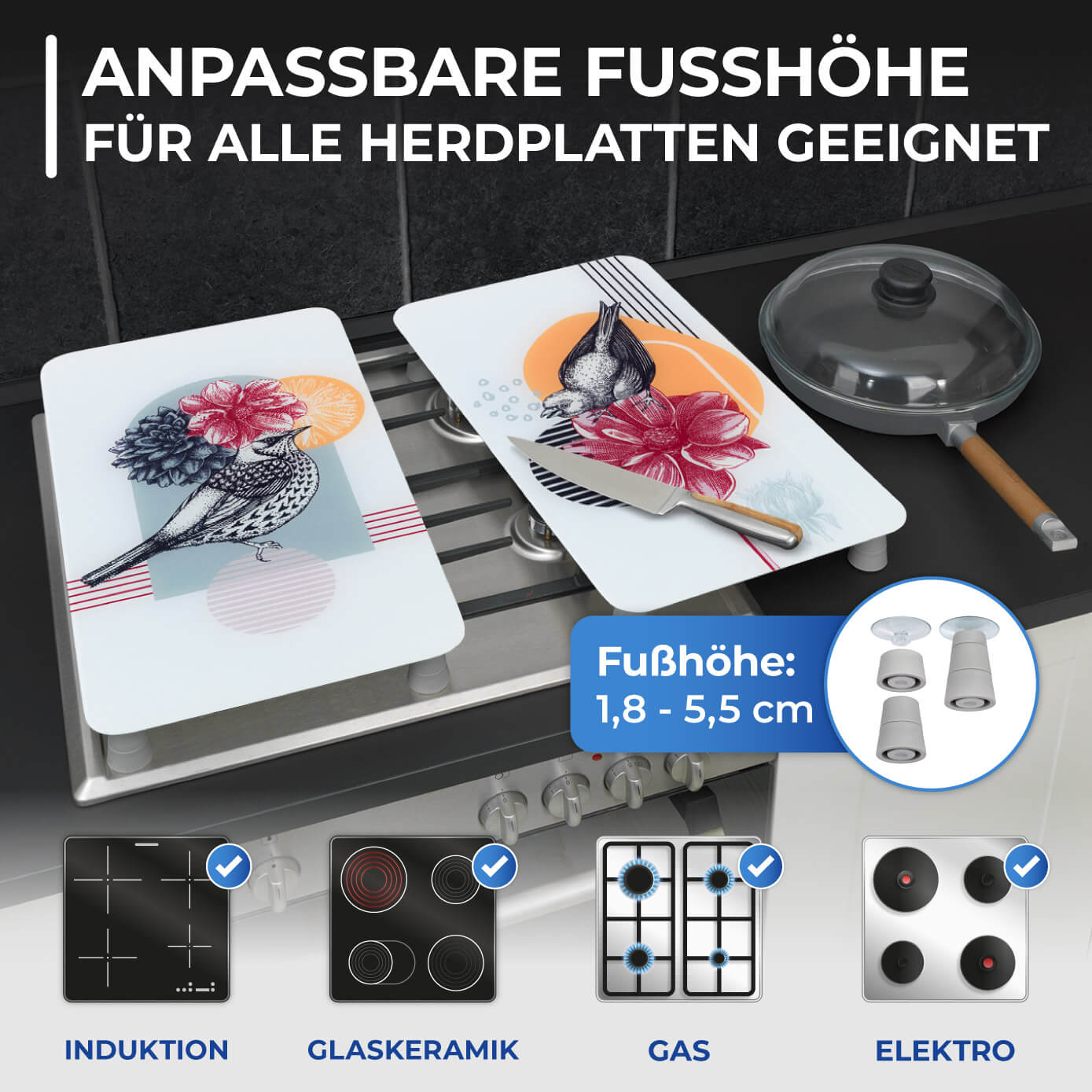Abdeckplatte Universal 2er VOGELGEZWITSCHER