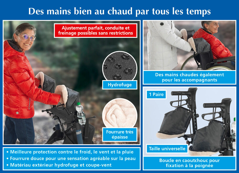 Rollator/wheelchair handwarmer