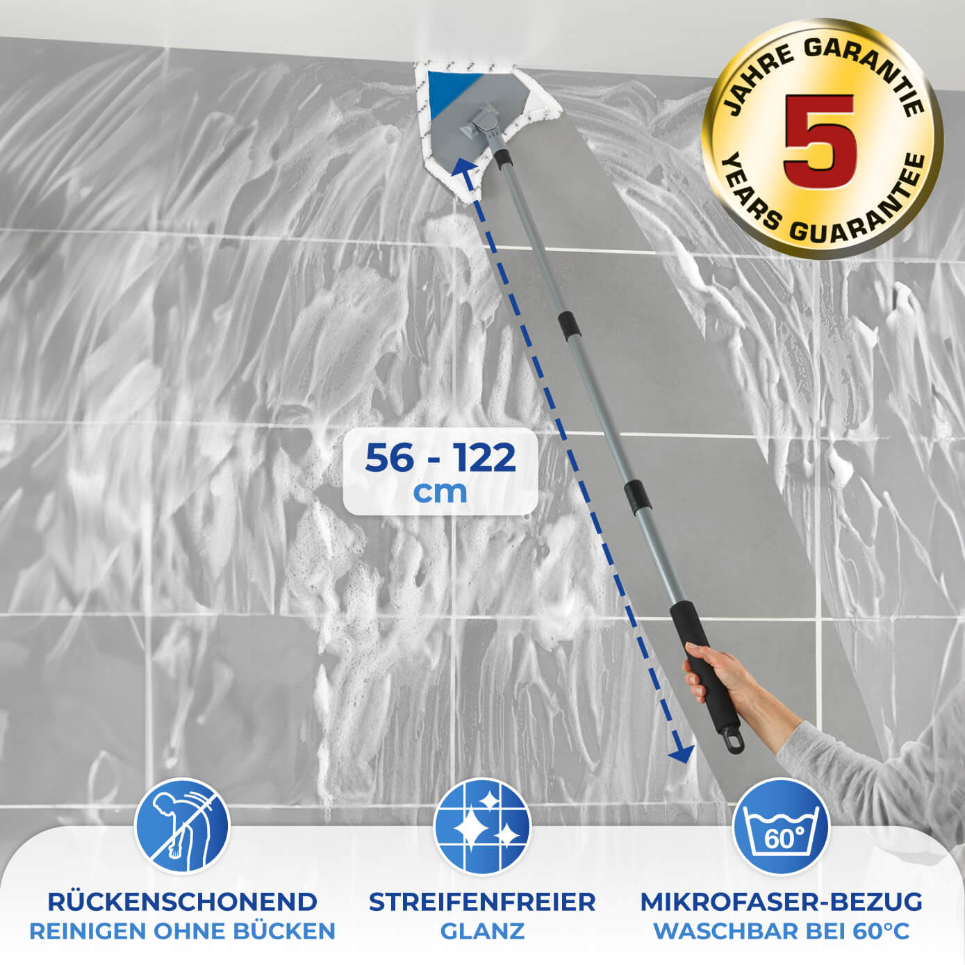 Multiflex-Wischer inkl. Teleskopstiel