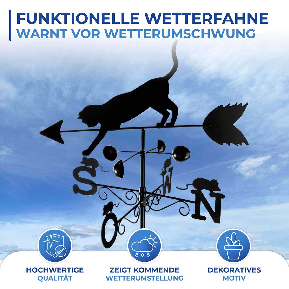 Gartenstecker Wetterfahne