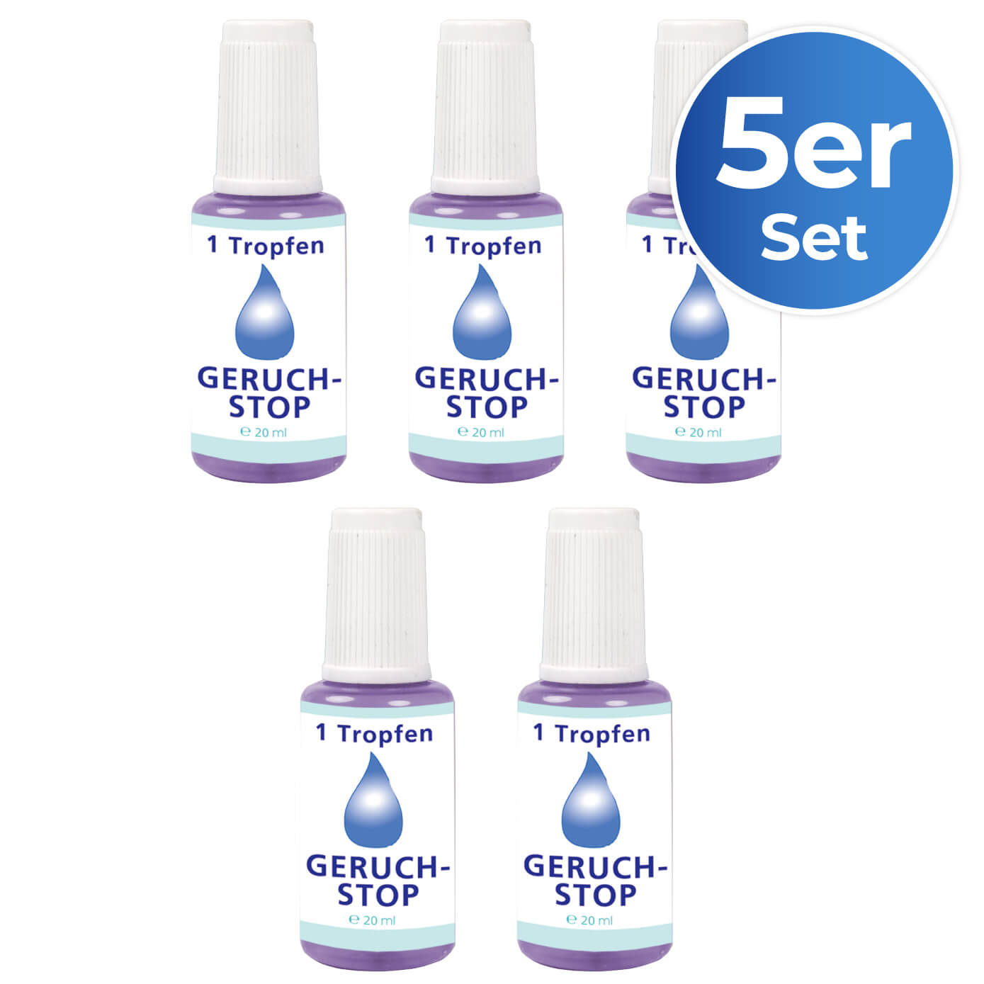 1-Tropfen Geruch-STOP 20 ml, 5er Set