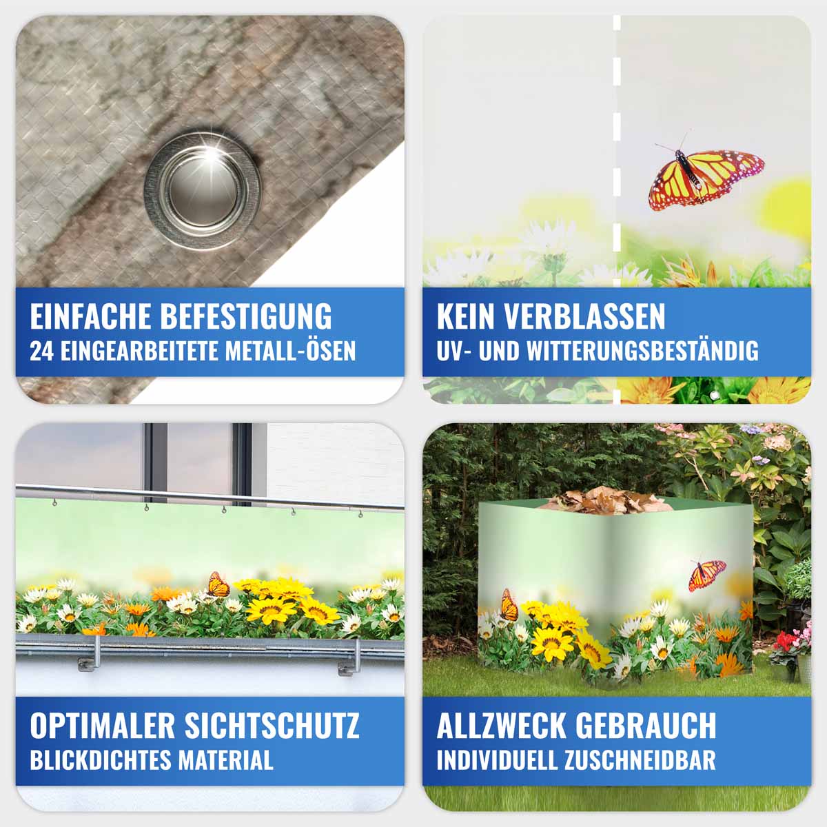 Balkon-Sichtschutz Schmetterling Balkon-Sichtschutz Schmetterling