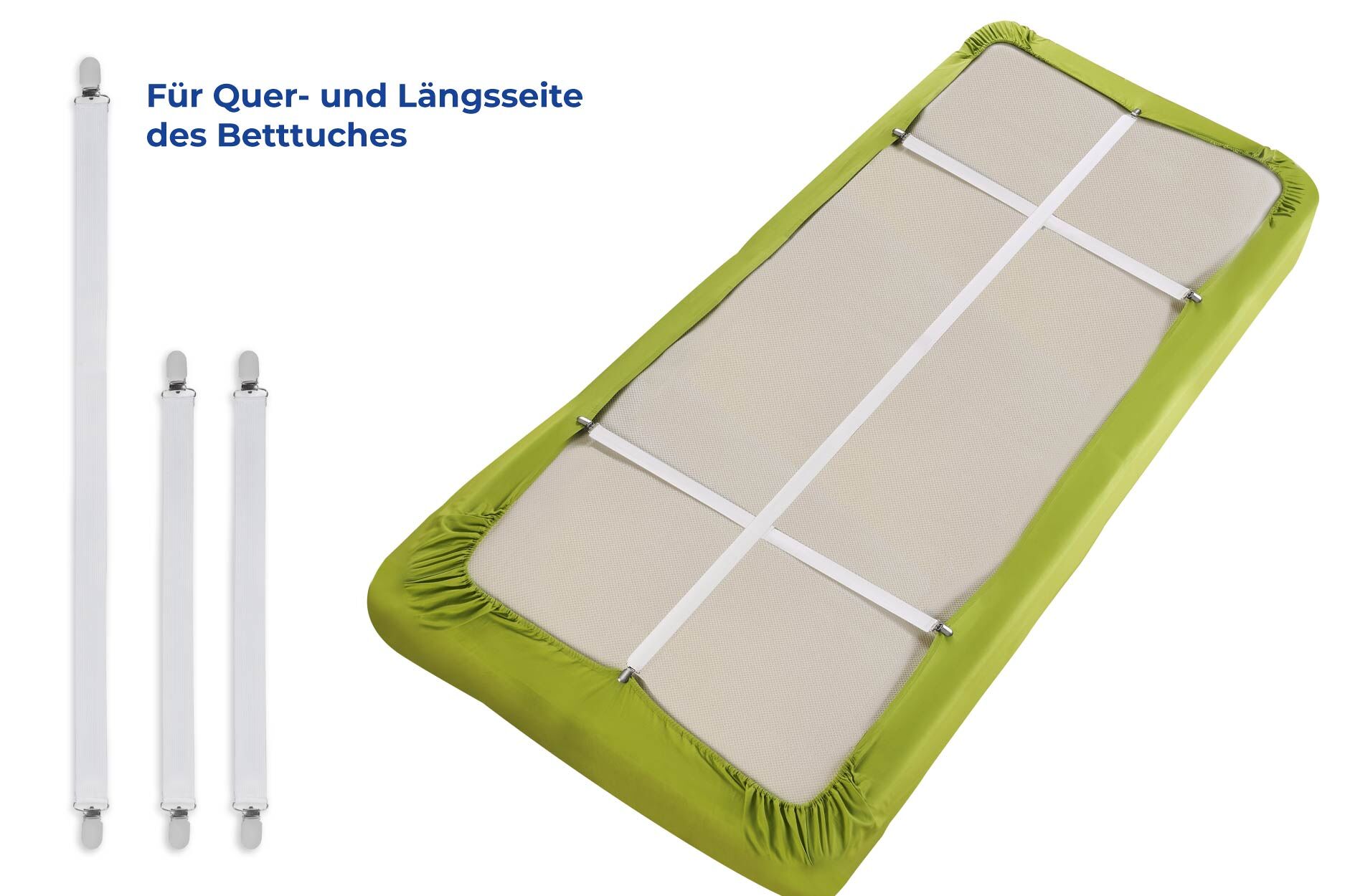 Betttuchspanner extra lang 6-teiliges Set Betttuchspanner extra lang 6-teiliges Set