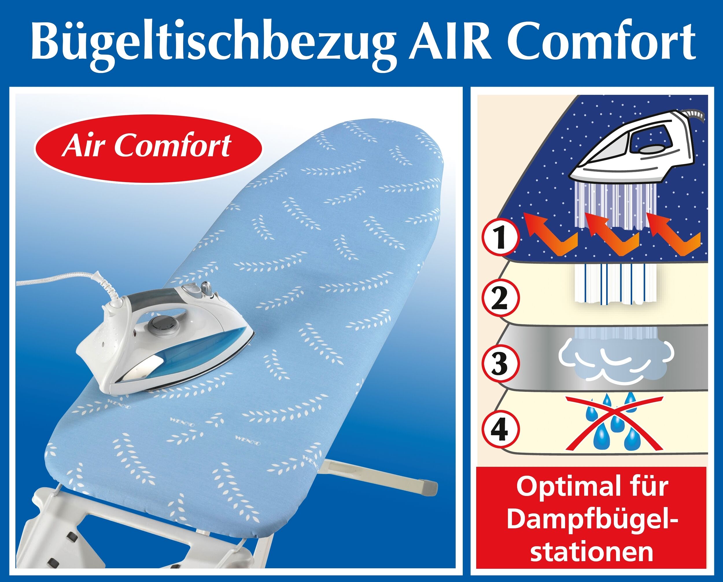 Bügeltischbezug Air Comfort M, 125 x 40 cm