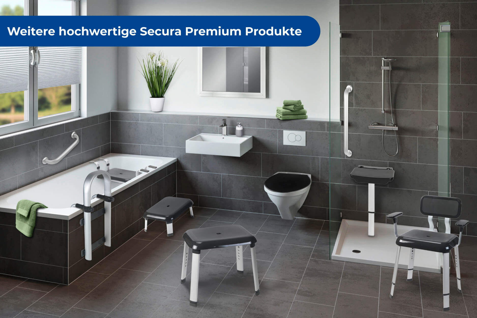 Badewannen-Einstiegshilfe Secura Premium, verstellbar, bis 150 kg belastbar Badewannen-Einstiegshilfe Secura Premium, verstellbar, bis 150 kg belastbar