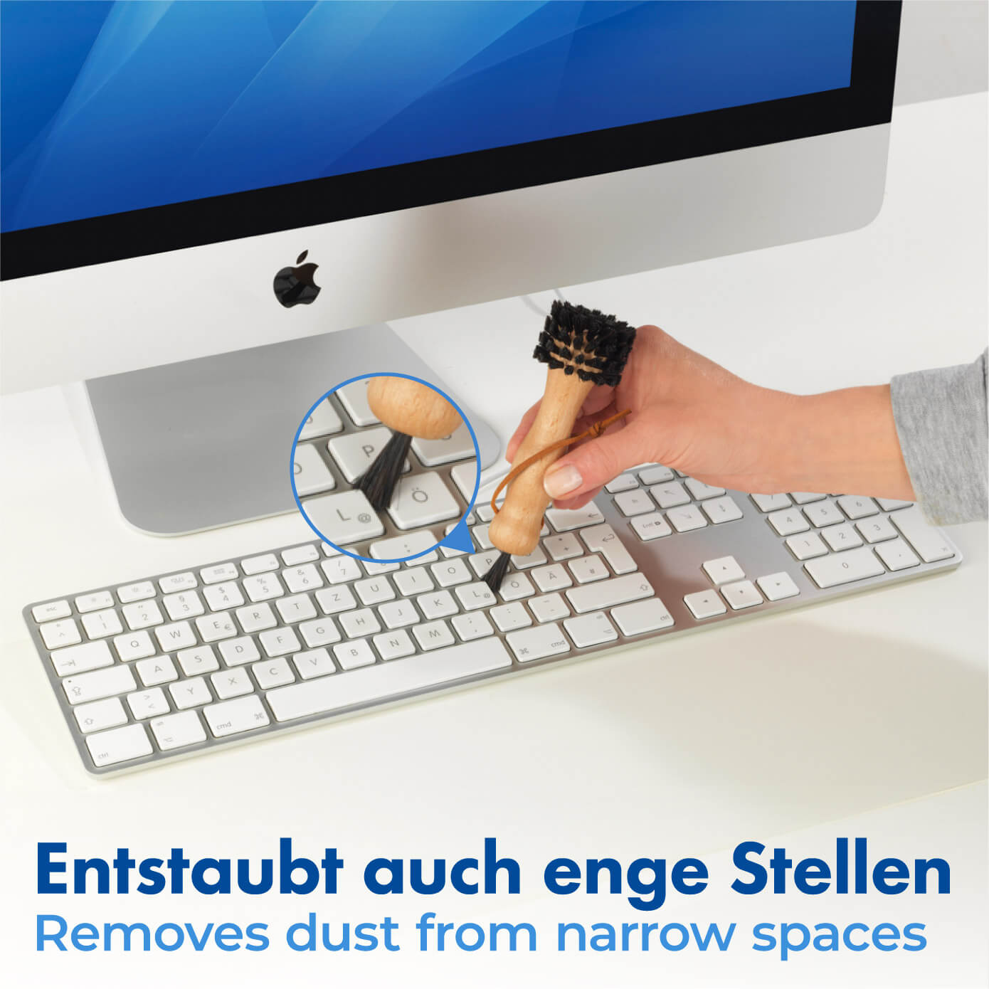 Steckdosenbürste Rosshaar 1er