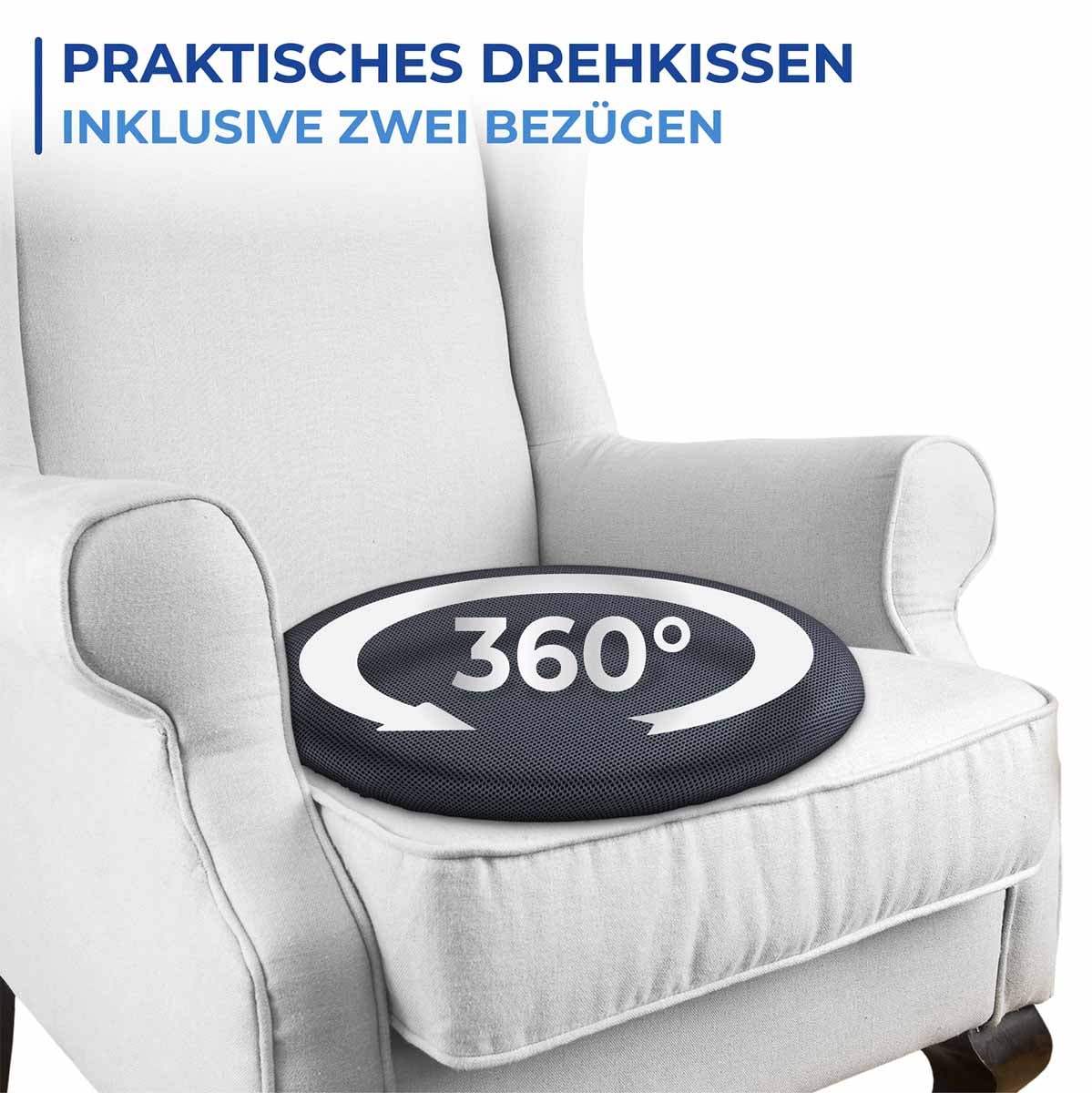 Drehkissen mit 2 Wechselbezügen Drehkissen mit 2 Wechselbezügen