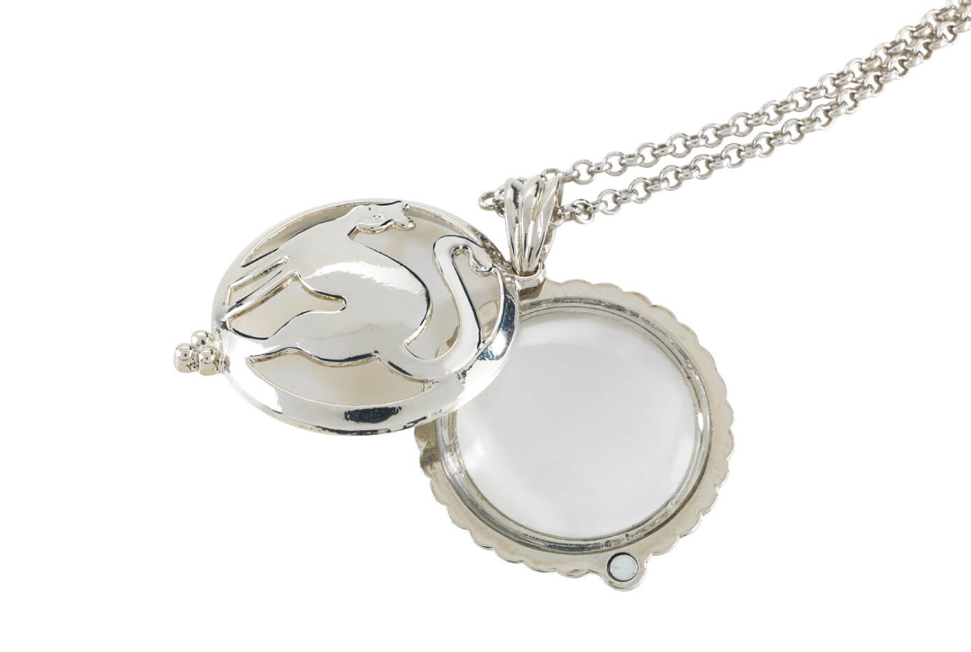 Kette mit Lupenanhänger KATZE Kette mit Lupenanhänger KATZE