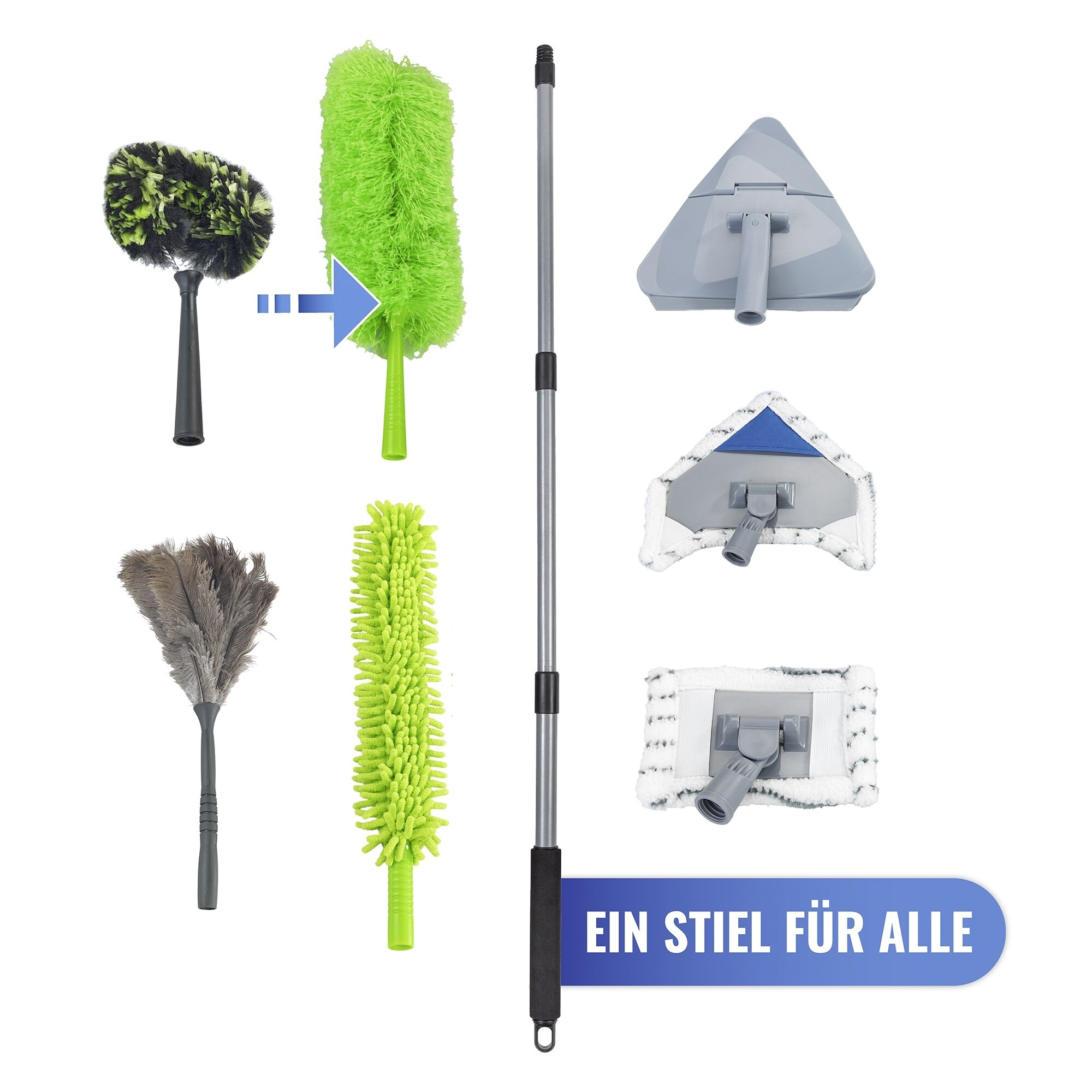 Mikrofaser-Staubwedel inkl. Teleskopstiel knickbar