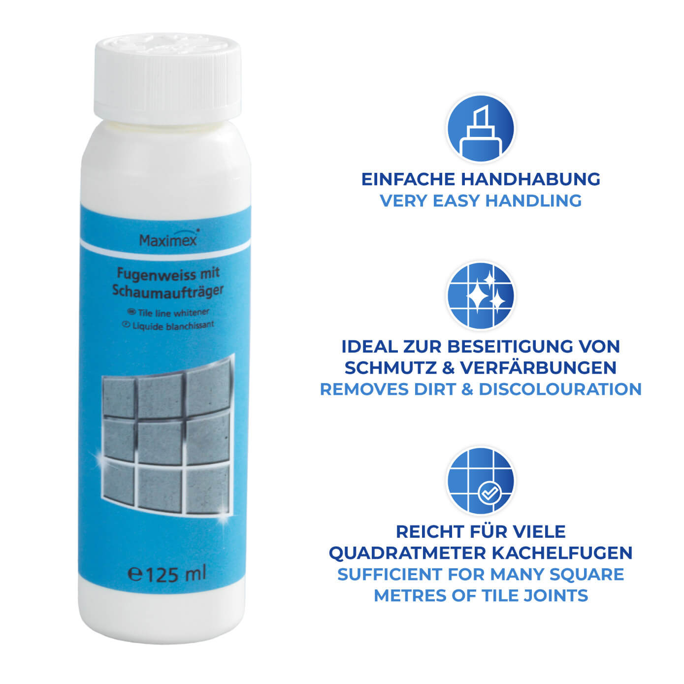 Fugenweiß mit Schwammaufträger 2x125 ml