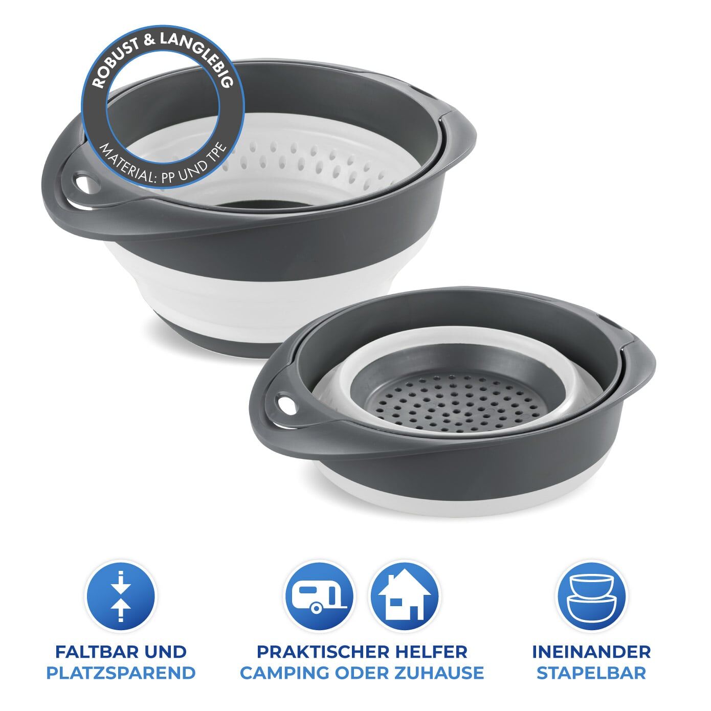 2-in-1 Schüssel und Sieb-Set 2-in-1 Schüssel und Sieb-Set