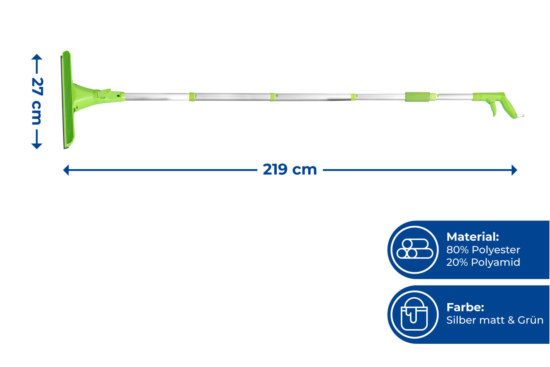 Fensterputzset mit Sprüh-Fensterwischer und Reinigungsbürste für Tür- und Fensterritzen