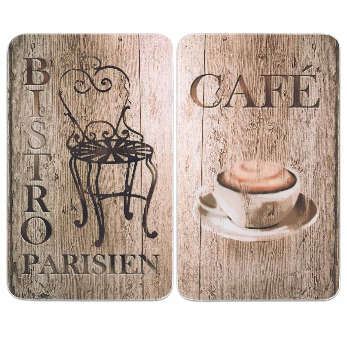 Herdabdeckplatte Universal Bistro 2er Set, für alle Herdarten