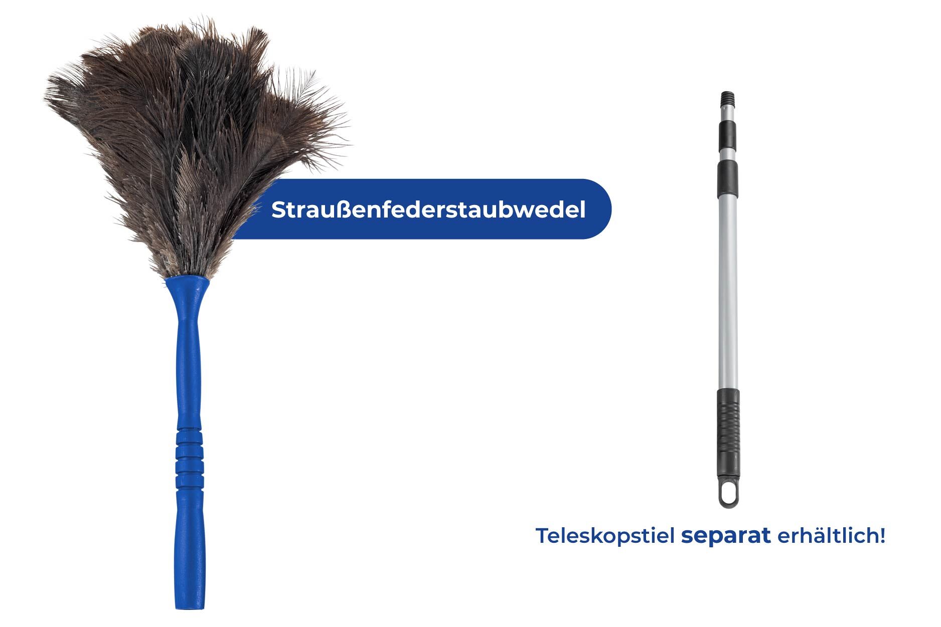 Straußenfederstaubwedel (ohne Teleskoptiel) Straußenfederstaubwedel (ohne Teleskoptiel)