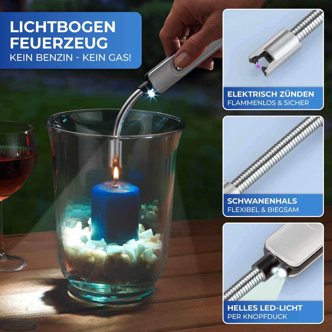 LED Lichtbogen Feuerzeug elektrisch