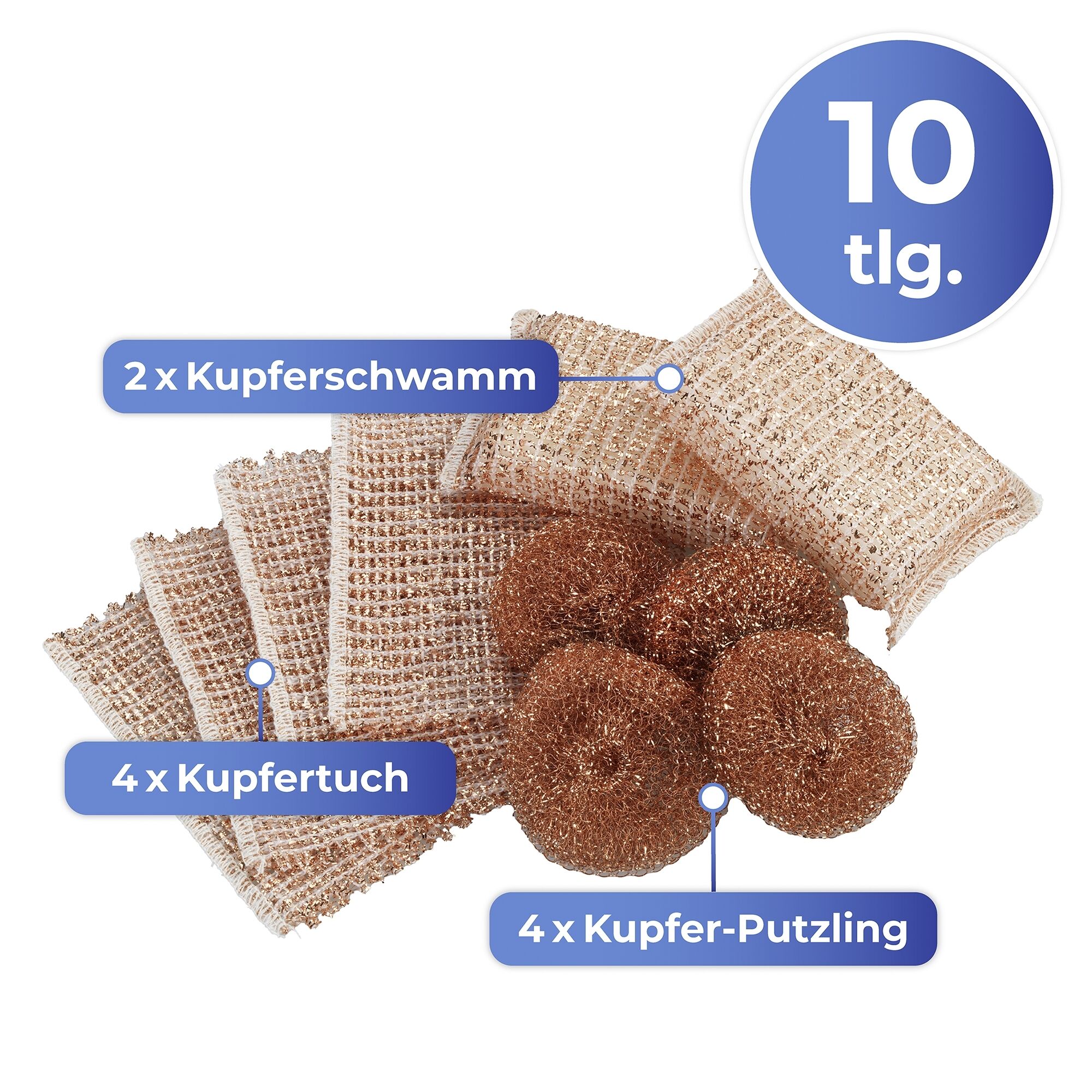Kupfer-Reinigungs-Set 10tlg