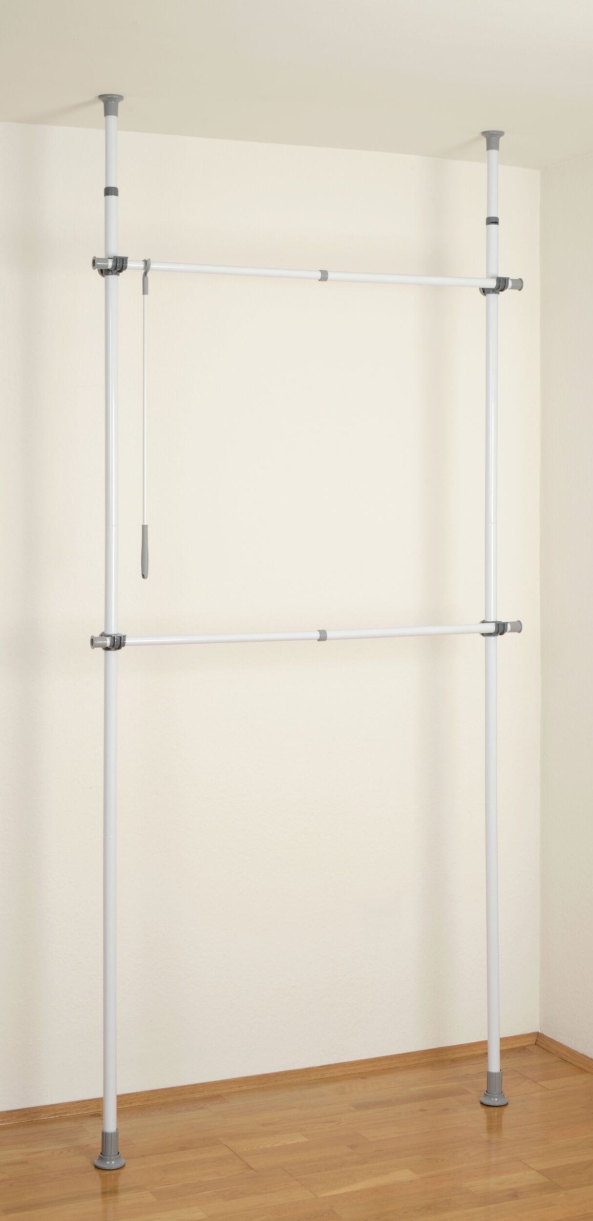 Teleskop-Garderobensystem Herkules Basic, verstellbares Ordnungssystem, Garderoben-System