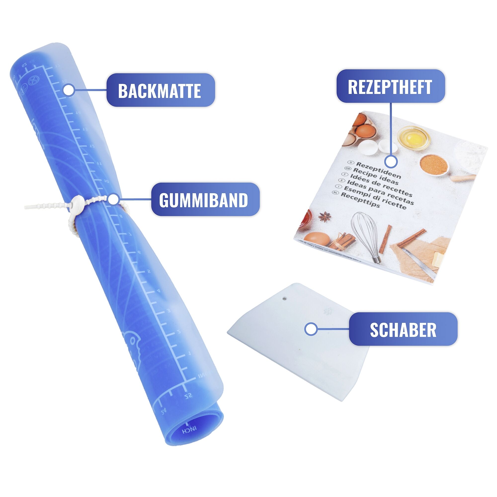 Antihaft-Backmatte 70x50cm inkl. Rezepte