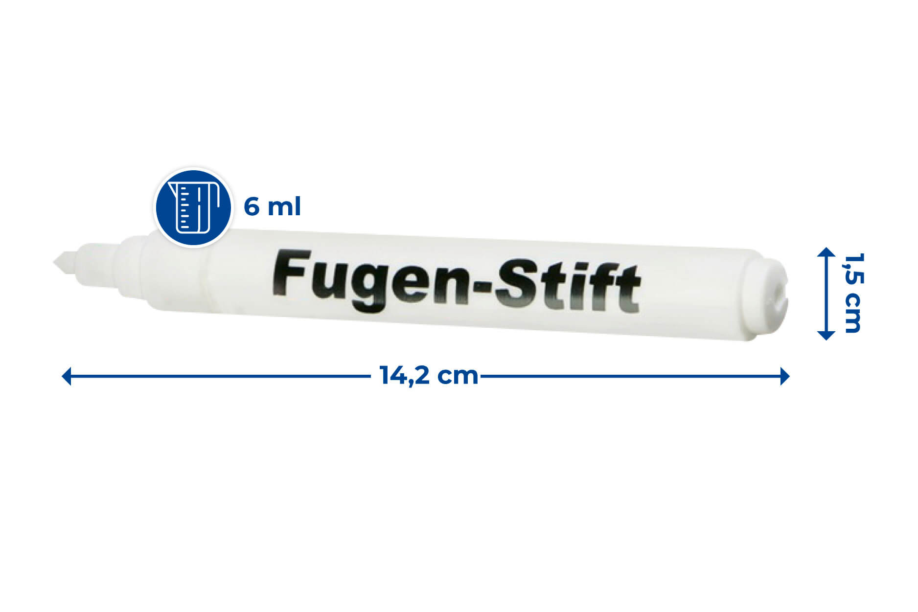 Fugenstift weiß, 2er Set, 2x 6 ml