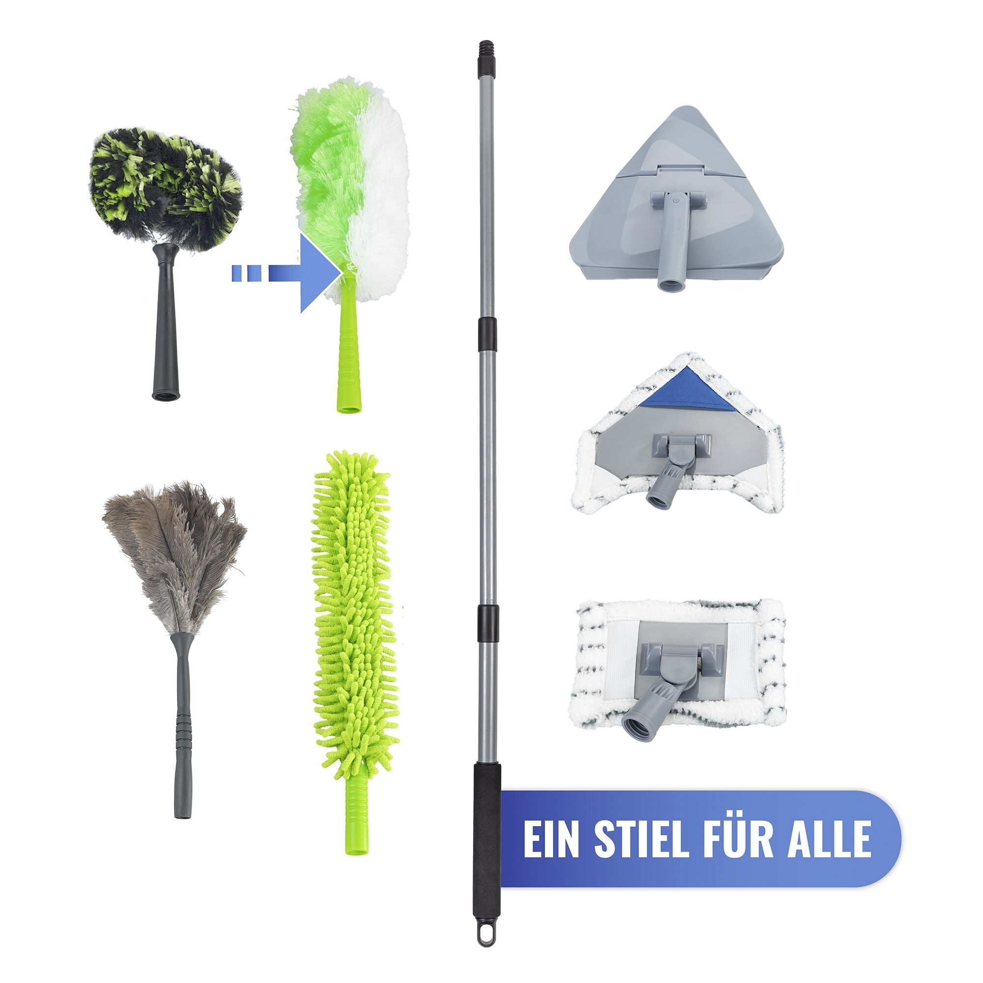 Staubwedel inkl. Teleskopstiel knickbar 2in1