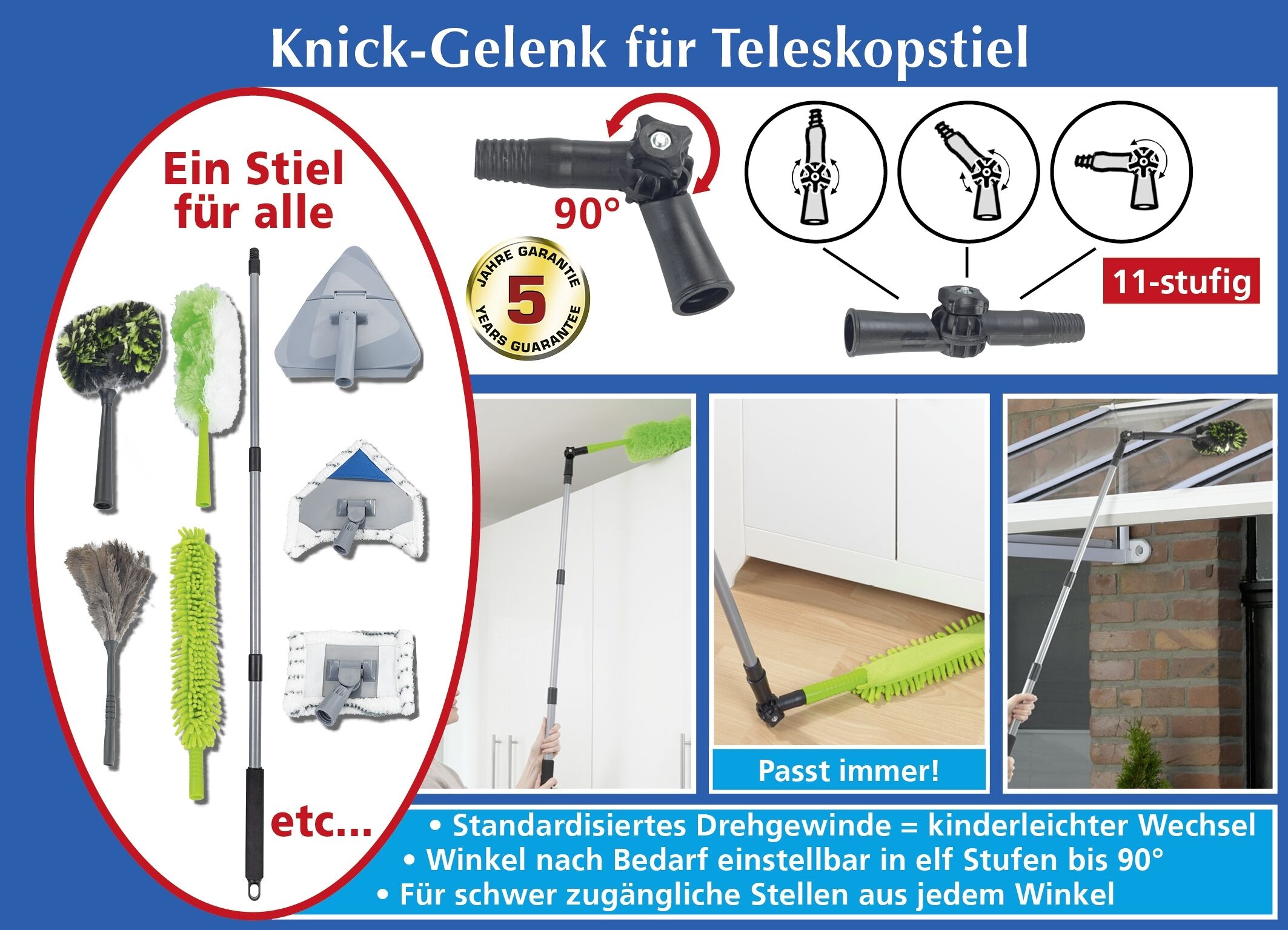 Knickgelenk für Teleskopstiel