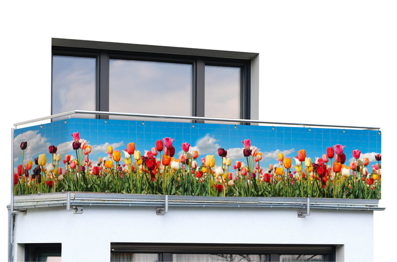 Balkon-Sichtschutz TULPENWIESE