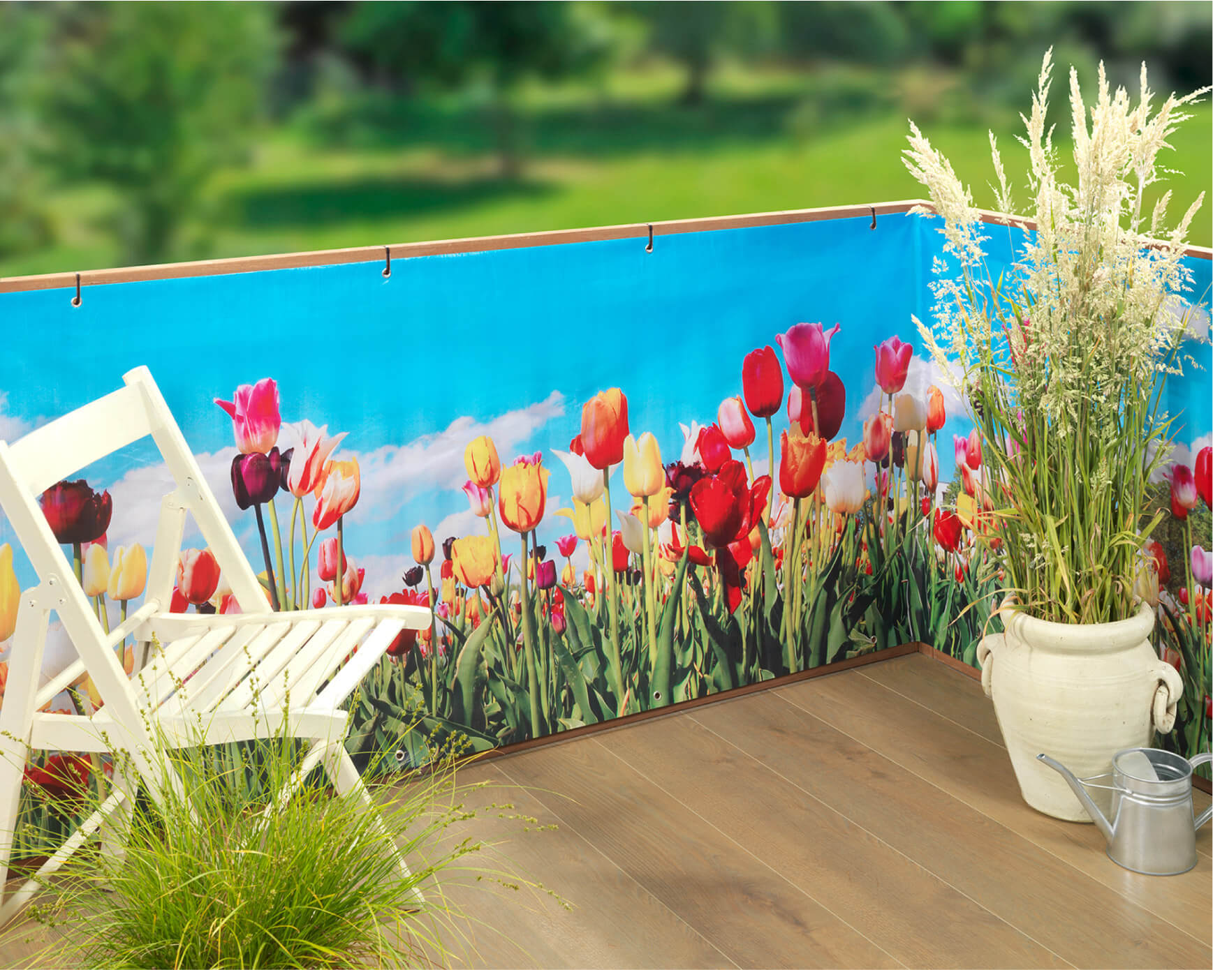 Balkon-Sichtschutz TULPENWIESE Balkon-Sichtschutz TULPENWIESE