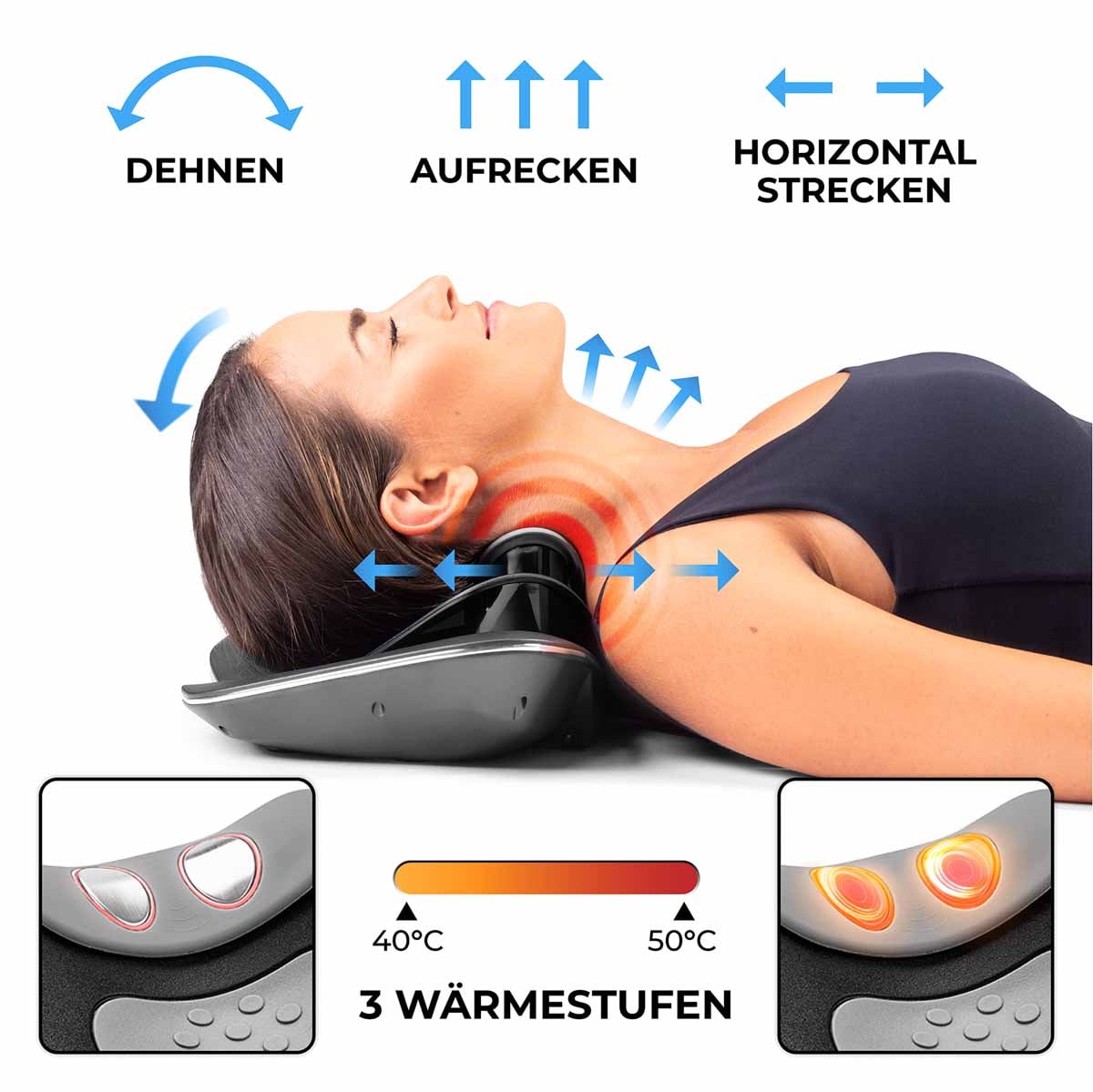 Nacken Strecker mit Impuls Massage Nacken Strecker mit Impuls Massage