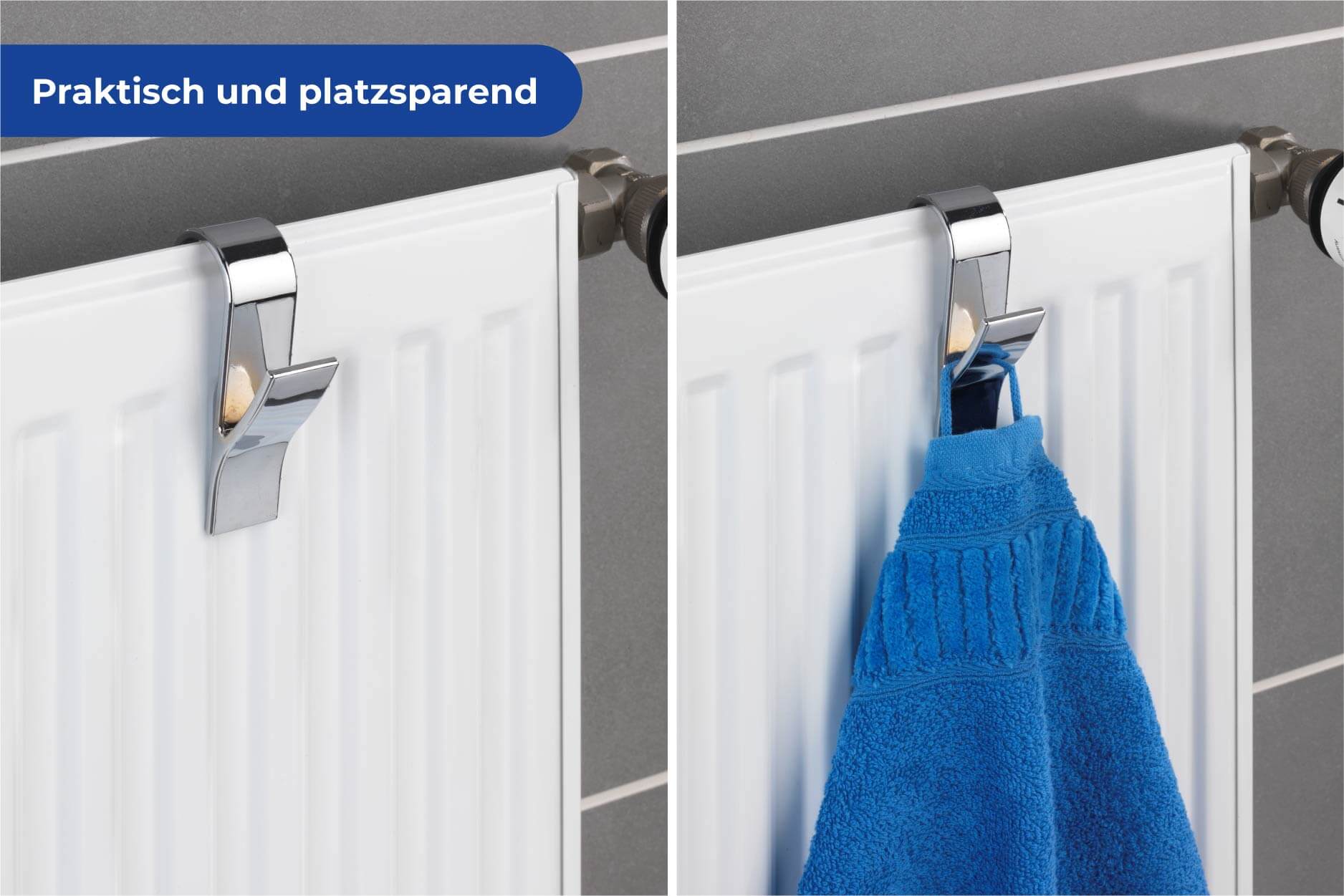 Rundheizkörper-Haken chrom 4er Rundheizkörper-Haken chrom 4er