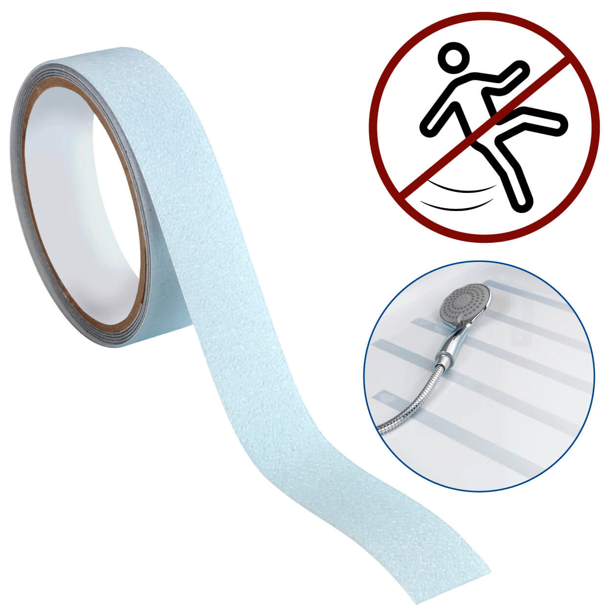 Anti-Rutschband Transparent 2,5 cm x 5 m, rutschfestes Klebeband