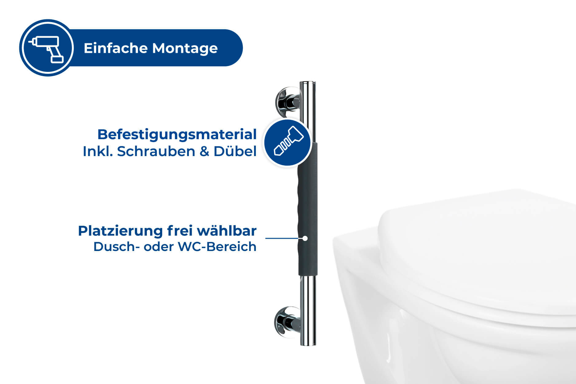 Edelstahl Wandhaltegriff Secura 40,5 cm Edelstahl Wandhaltegriff Secura 40,5 cm