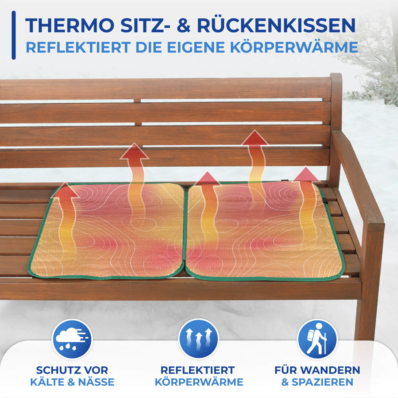 Thermo Sitz-& Rückenkissenkissen XL