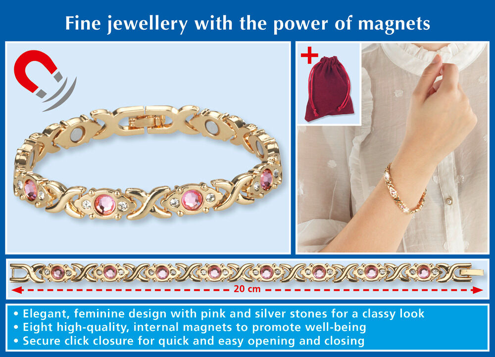 Magnetic bracelet pink stones Magnetic bracelet pink stones