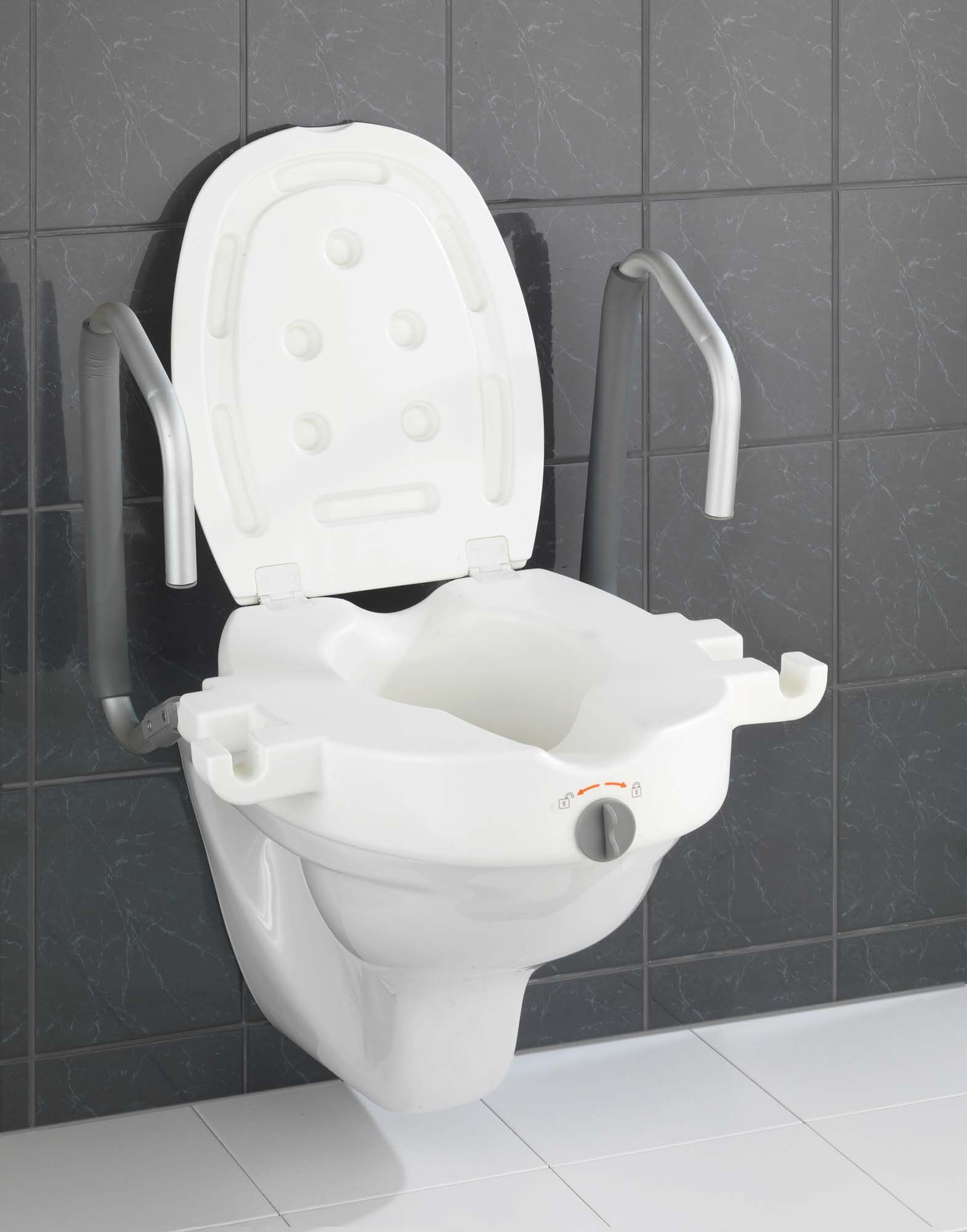 WC-Sitz Erhöhung mit Stützgriffen Secura