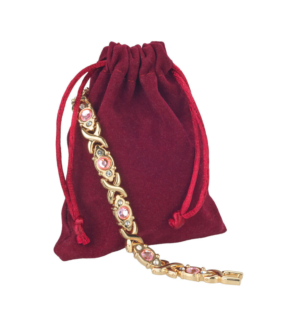 Magnetic bracelet pink stones