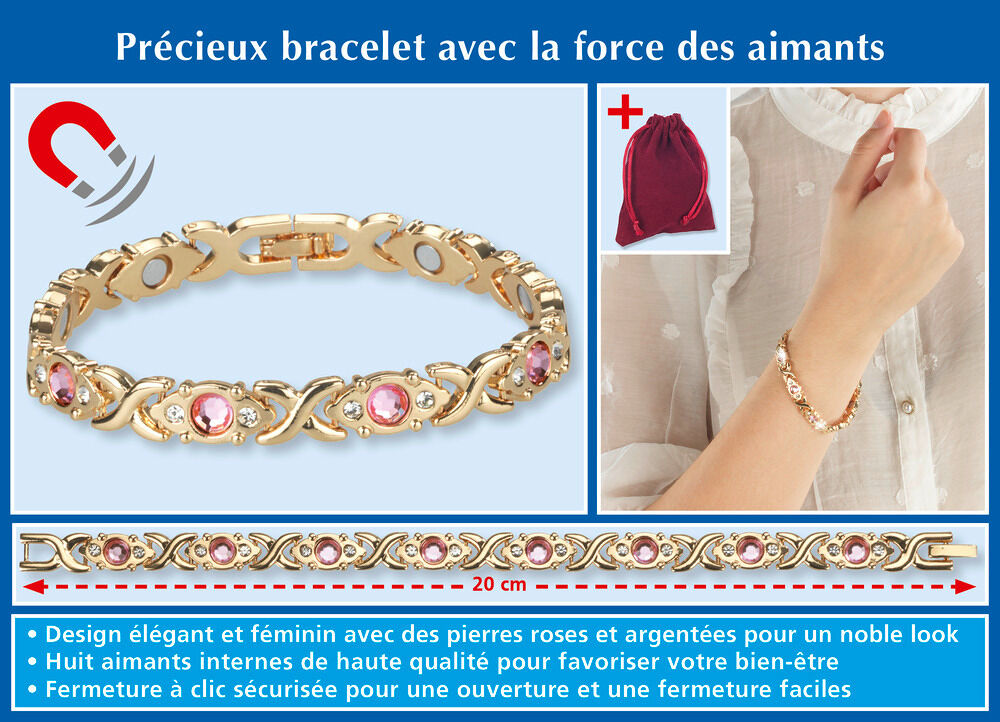 Magnetic bracelet pink stones Magnetic bracelet pink stones