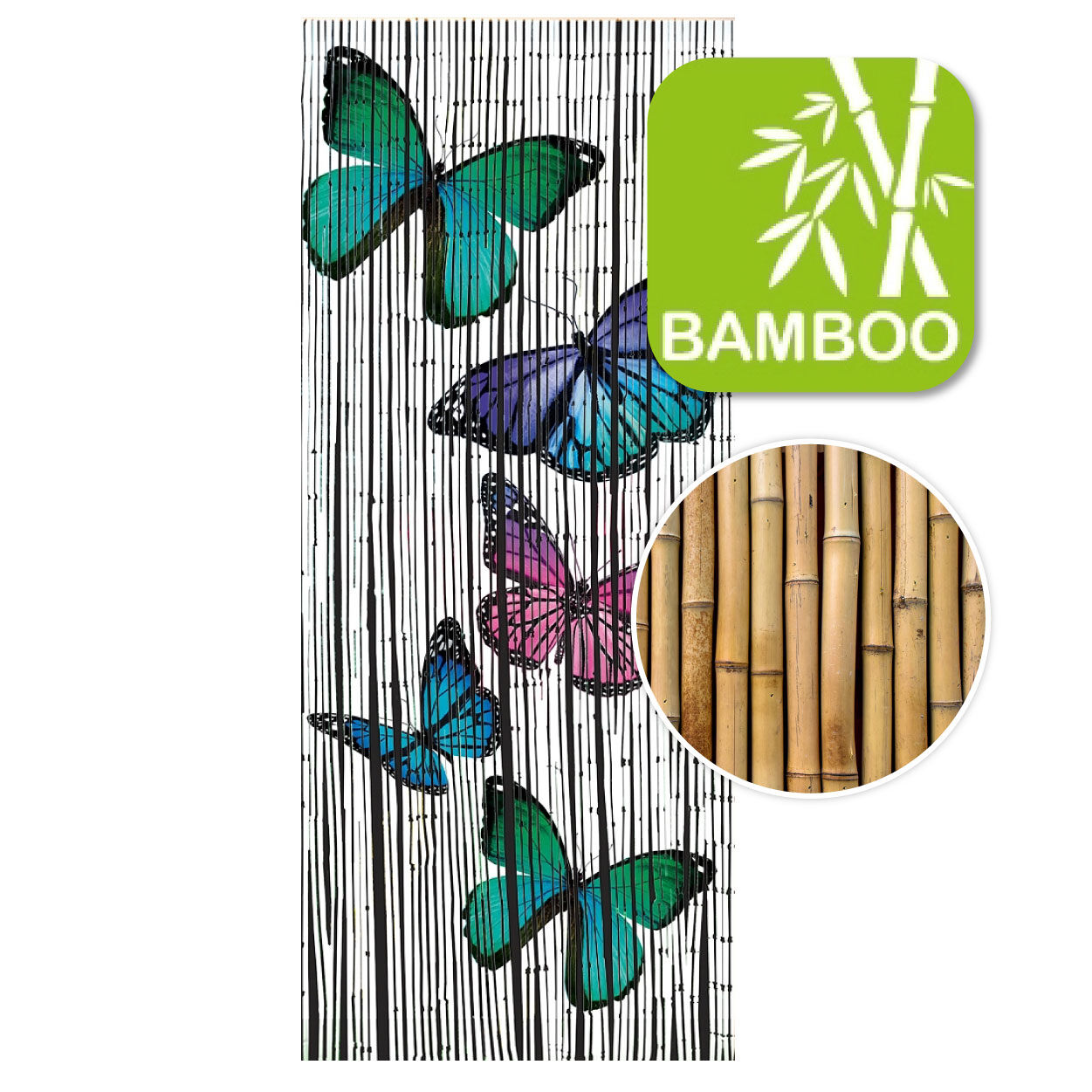 Bambusvorhang Schmetterlinge Bambusvorhang Schmetterlinge
