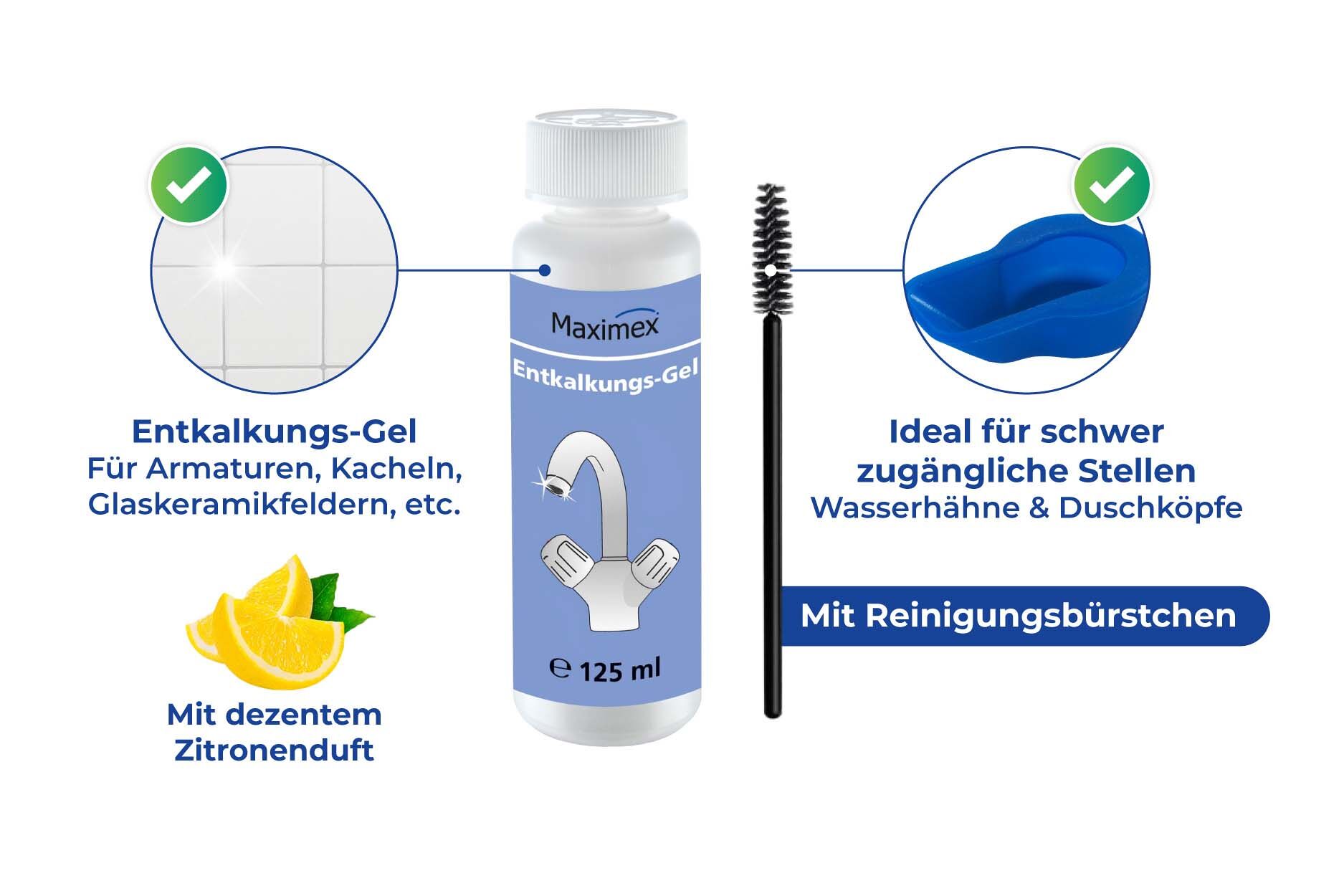 Anti-Kalk Spezial Set für das ganze Badezimmer, 3 teilig