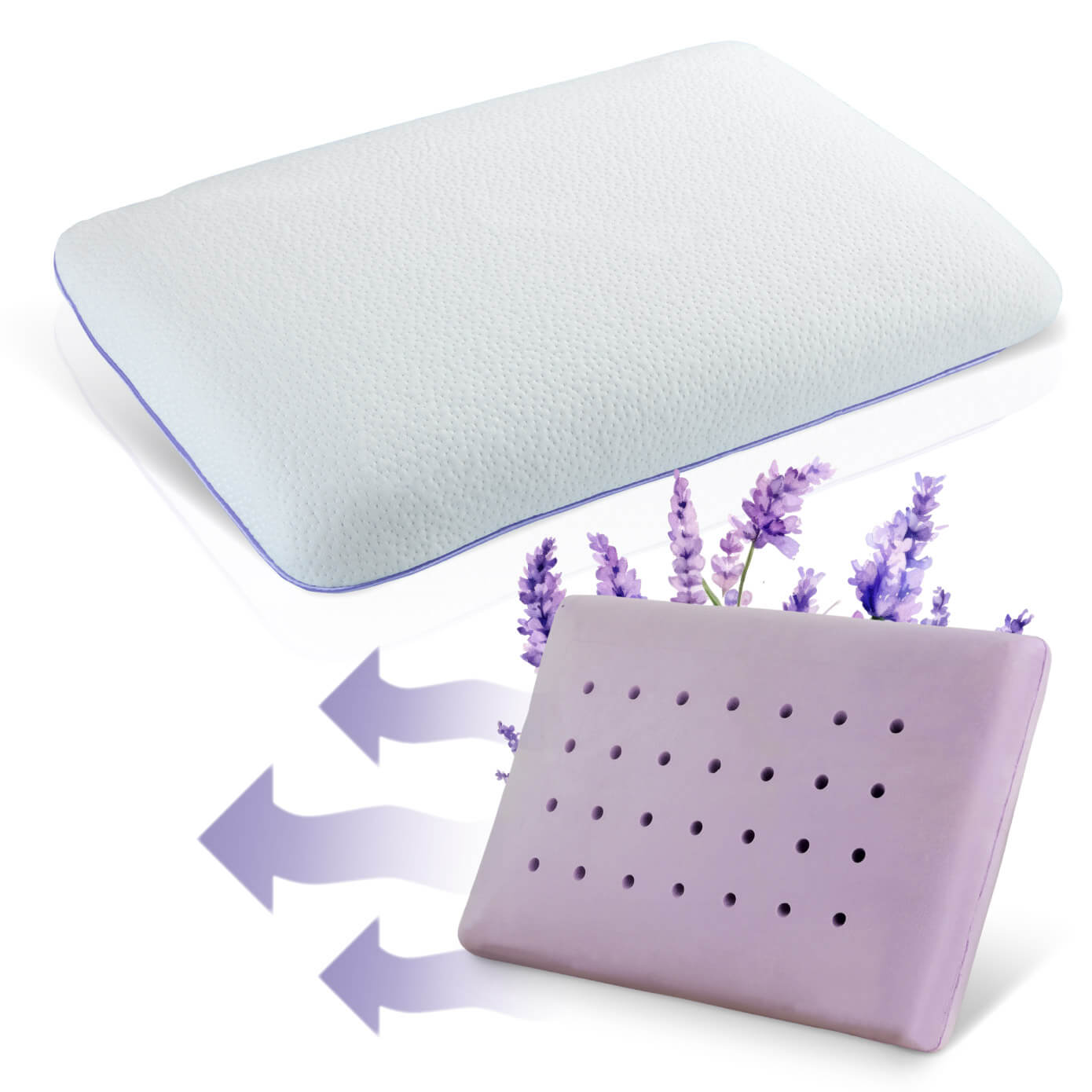 Visco-Nackenstützkissen Lavendel Visco-Nackenstützkissen Lavendel