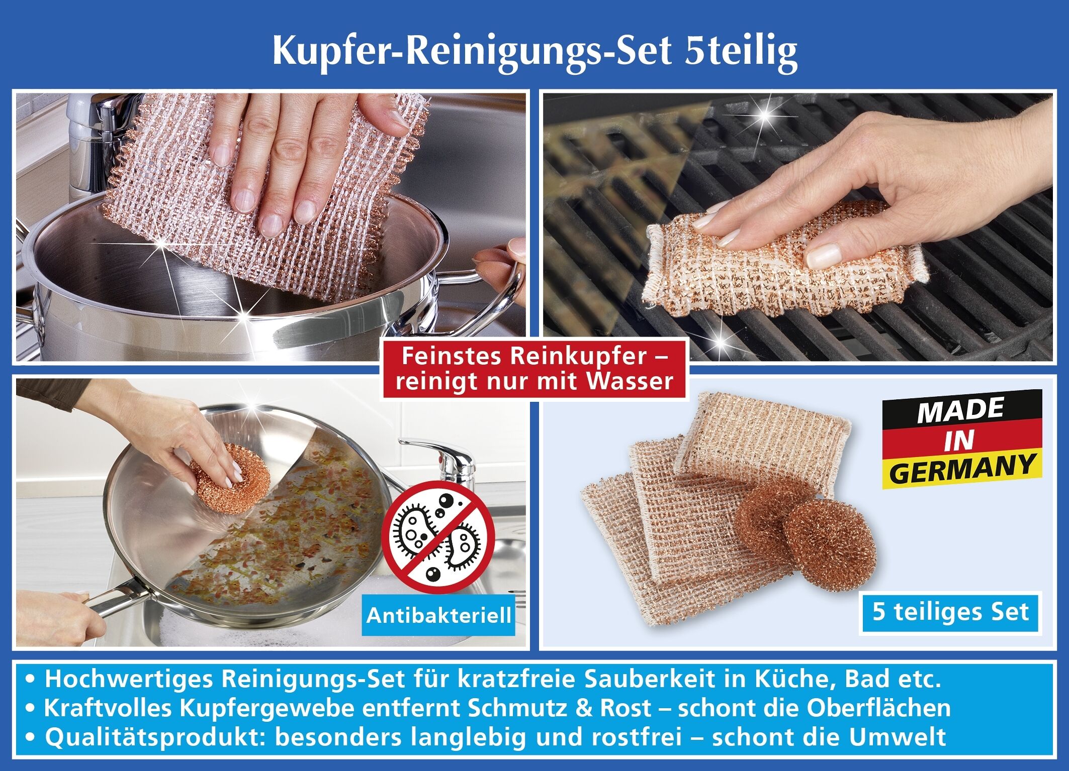 Kupfer-Reinigungs-Set 5tlg Kupfer-Reinigungs-Set 5tlg