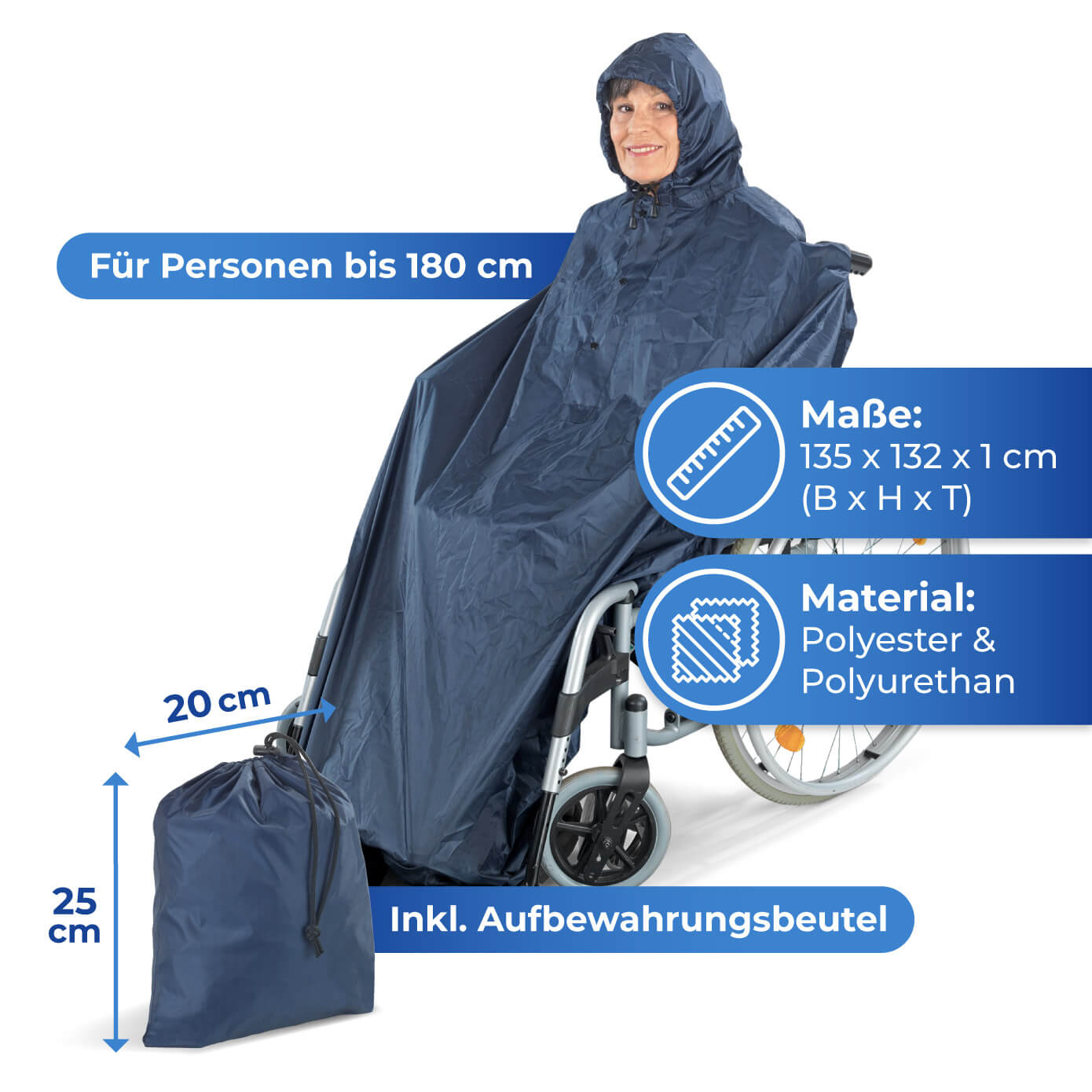 Rollstuhl-Regencape